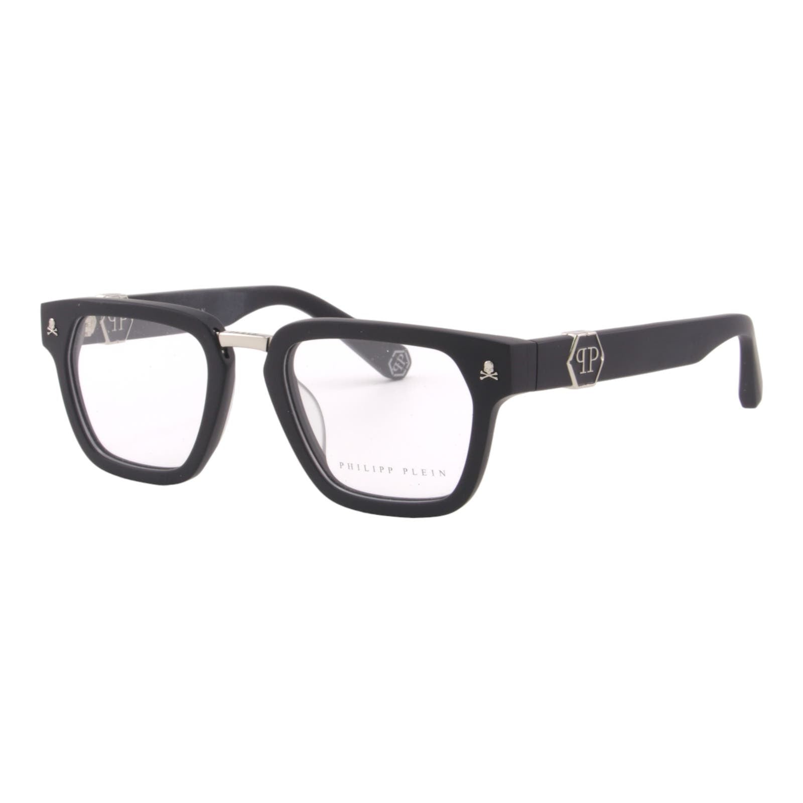Men Glasses VPP055M-0703 Black & Silver Optical Square Frame