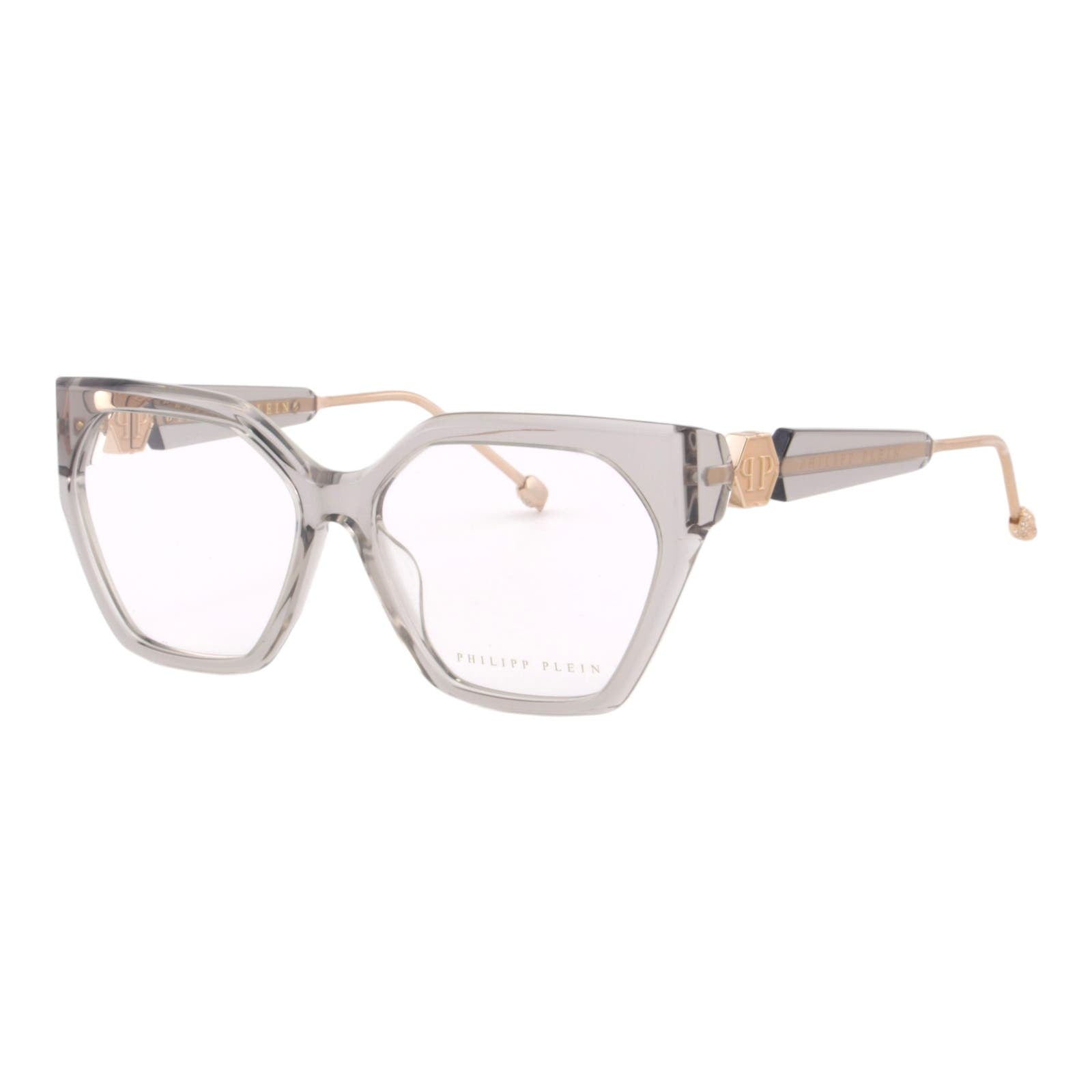 Oversized Women Glasses VPP068S-03GU Gray Transparent Cat-Eye Optical Frame