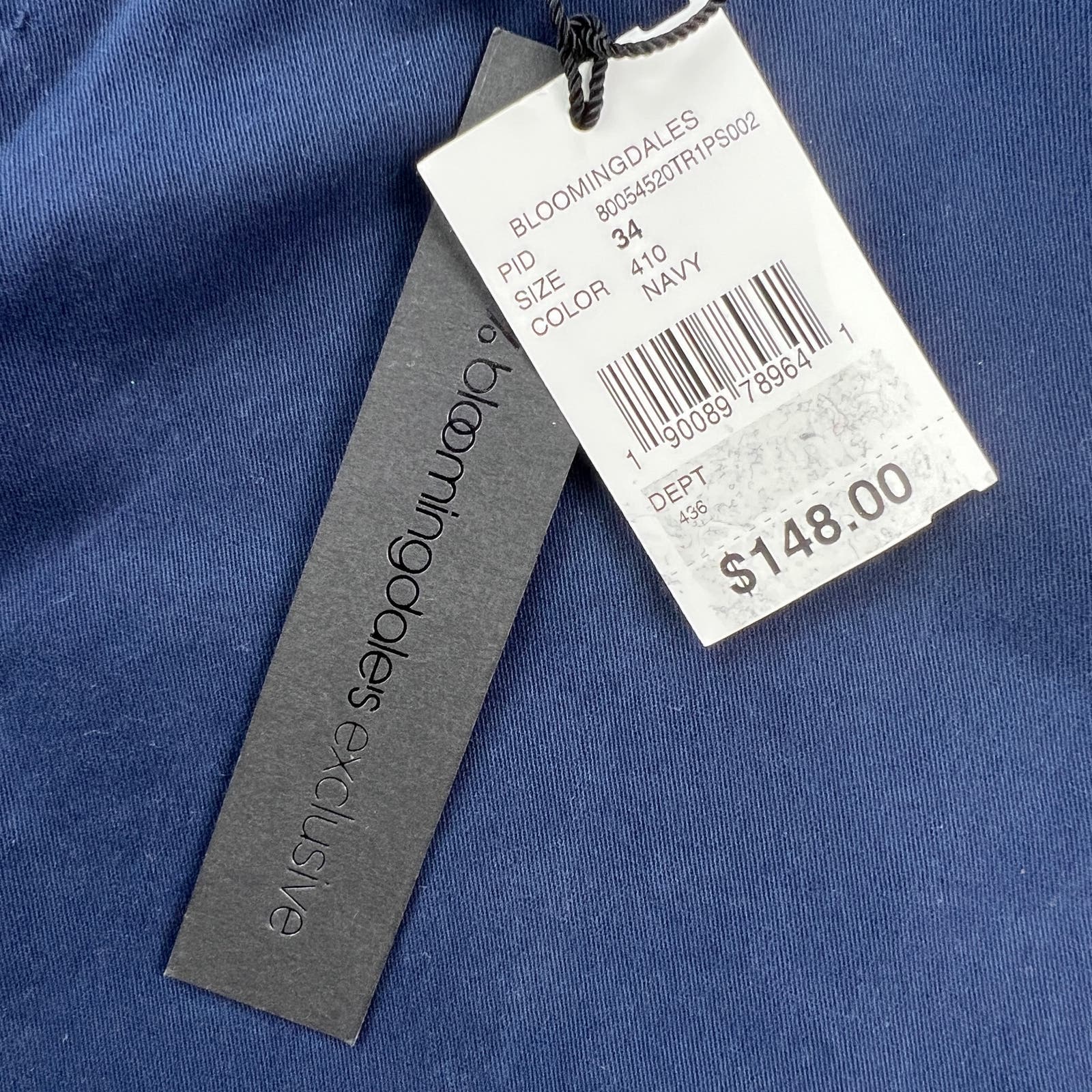 Dylan Gray Men Navy Blue Chinos Pants US 34 Classic Straight