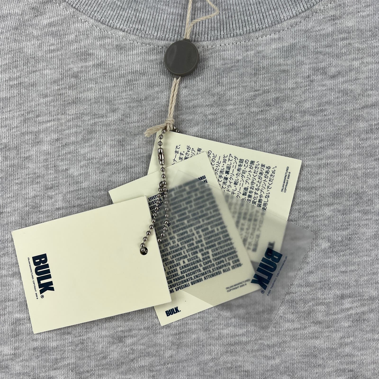 Bulk Men Grey Long Sleeve US L Cotton Sweatshirt