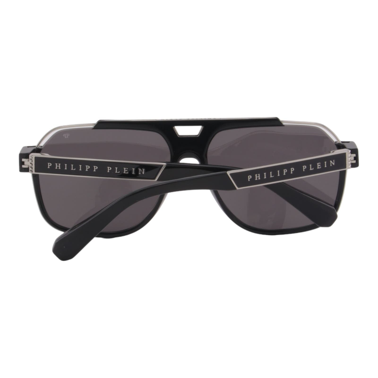 Men Square Sunglasses SPP046M-0700 Black & Silver Frame