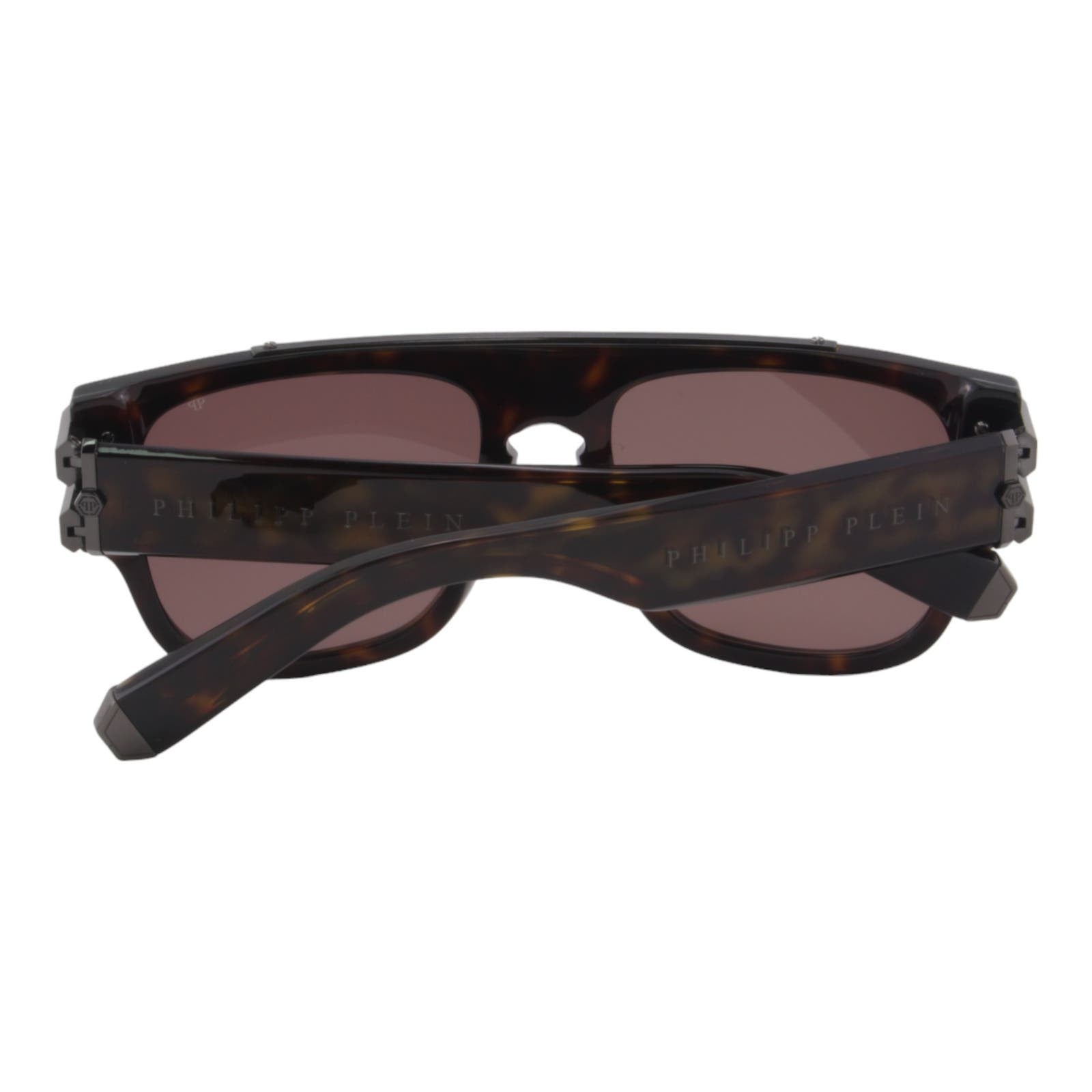 Men Titanium Square Sunglasses SPP011M-0722 Havana Brown & Gunmetal