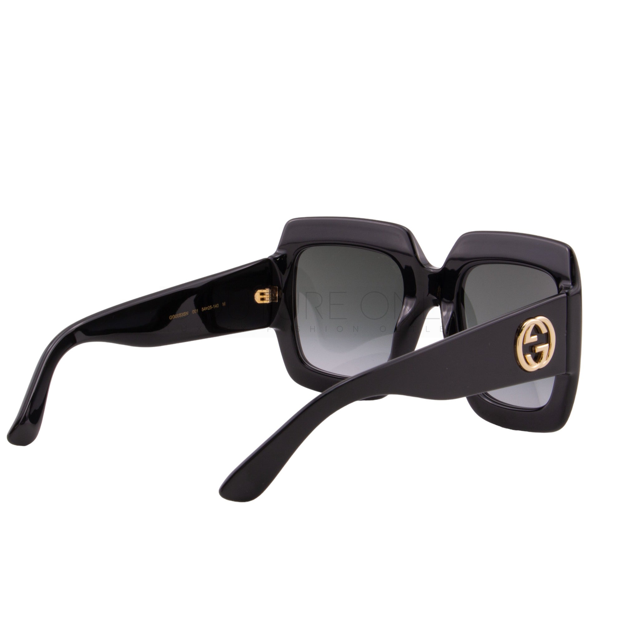 Women Black Oversized Square Sunglasses GG0053SN-001