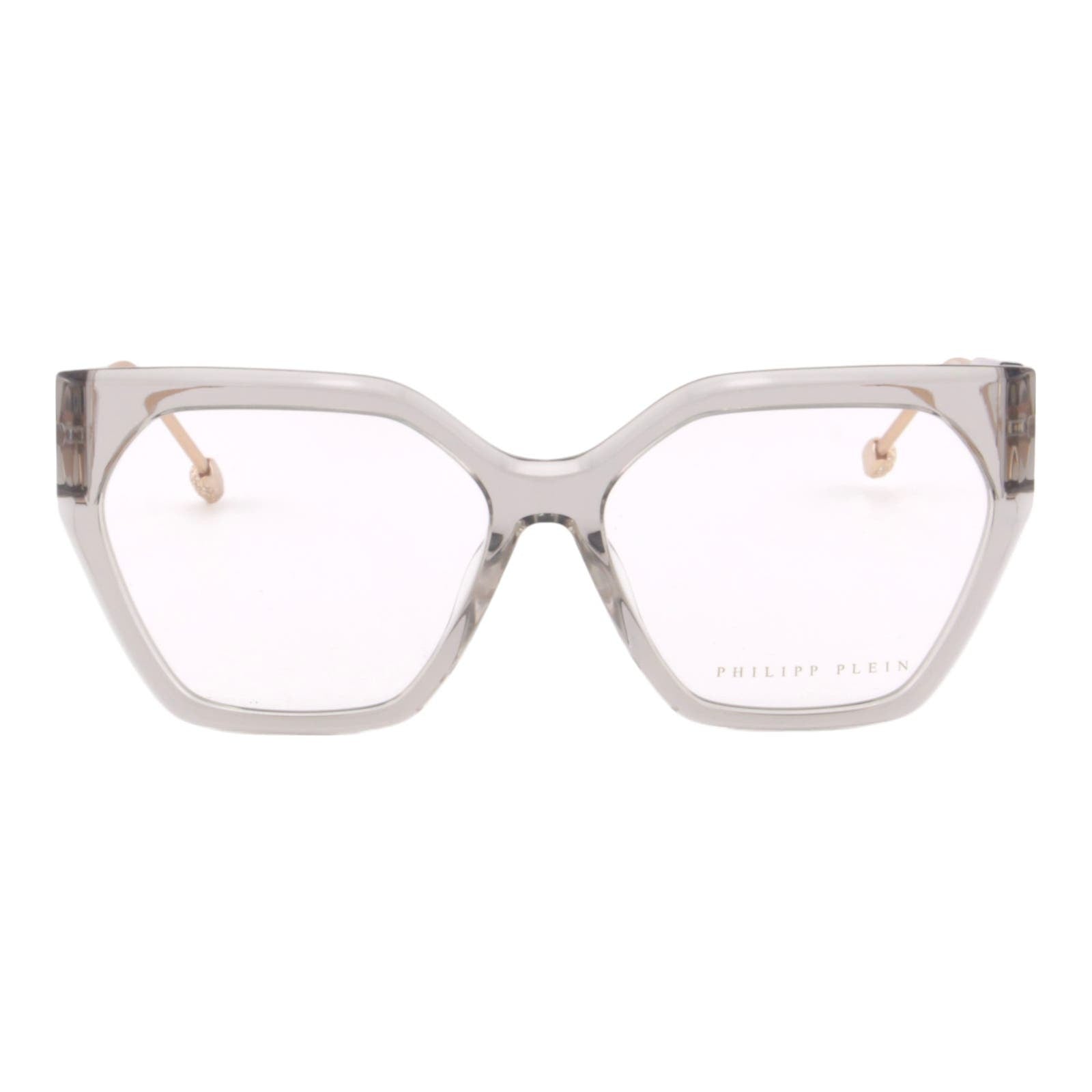 Oversized Women Glasses VPP068S-03GU Gray Transparent Cat-Eye Optical Frame
