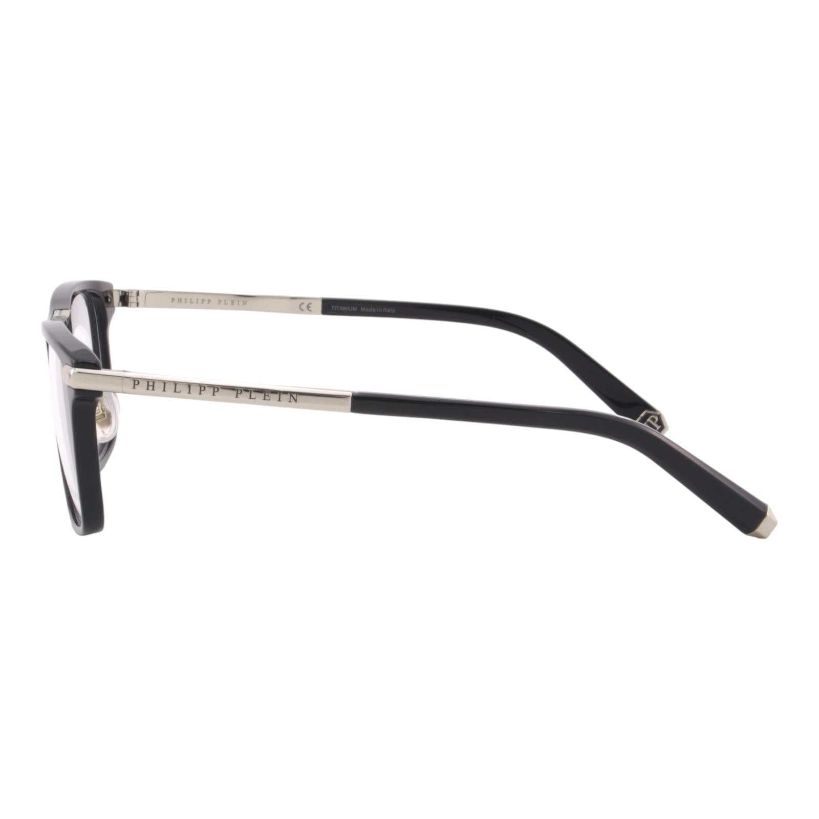 Men Glasses VPP019M-0700 Black Square & Silver Titanium Frame
