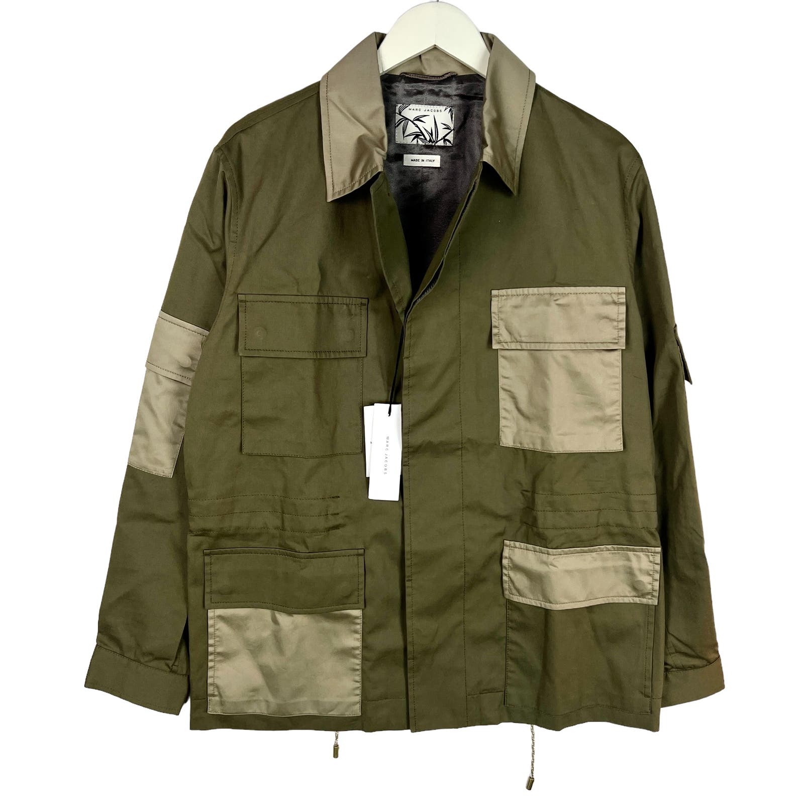 Marc Jacobs Men Olive Green Size IT 46 Twill Safari Jacket