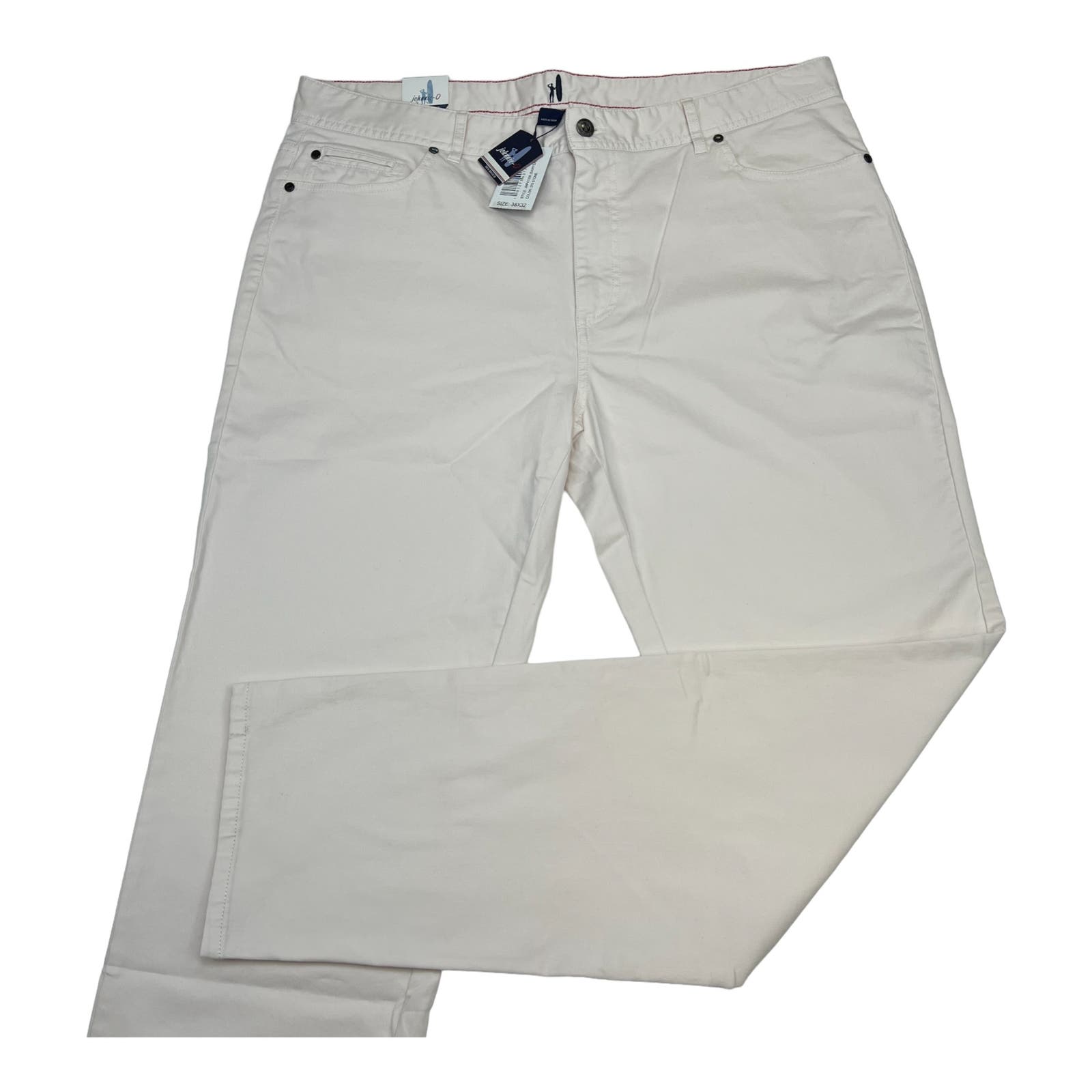 Johnnie-O Sawyer Men Stone White Jeans US 38x32 Slim Fit