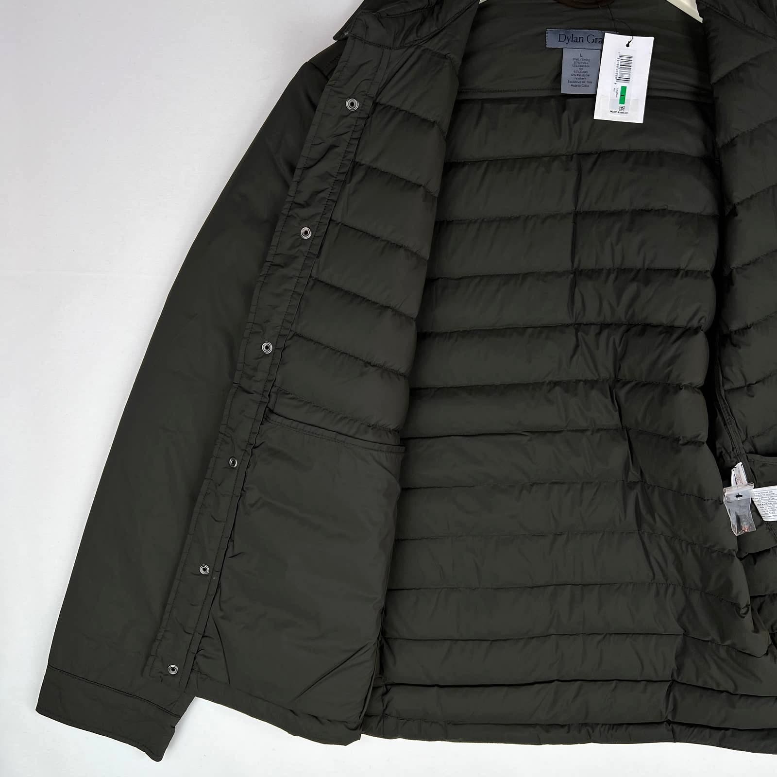 Dylan Gray Men Olive Green Down Full-Zip US L Casual Winter Puffer