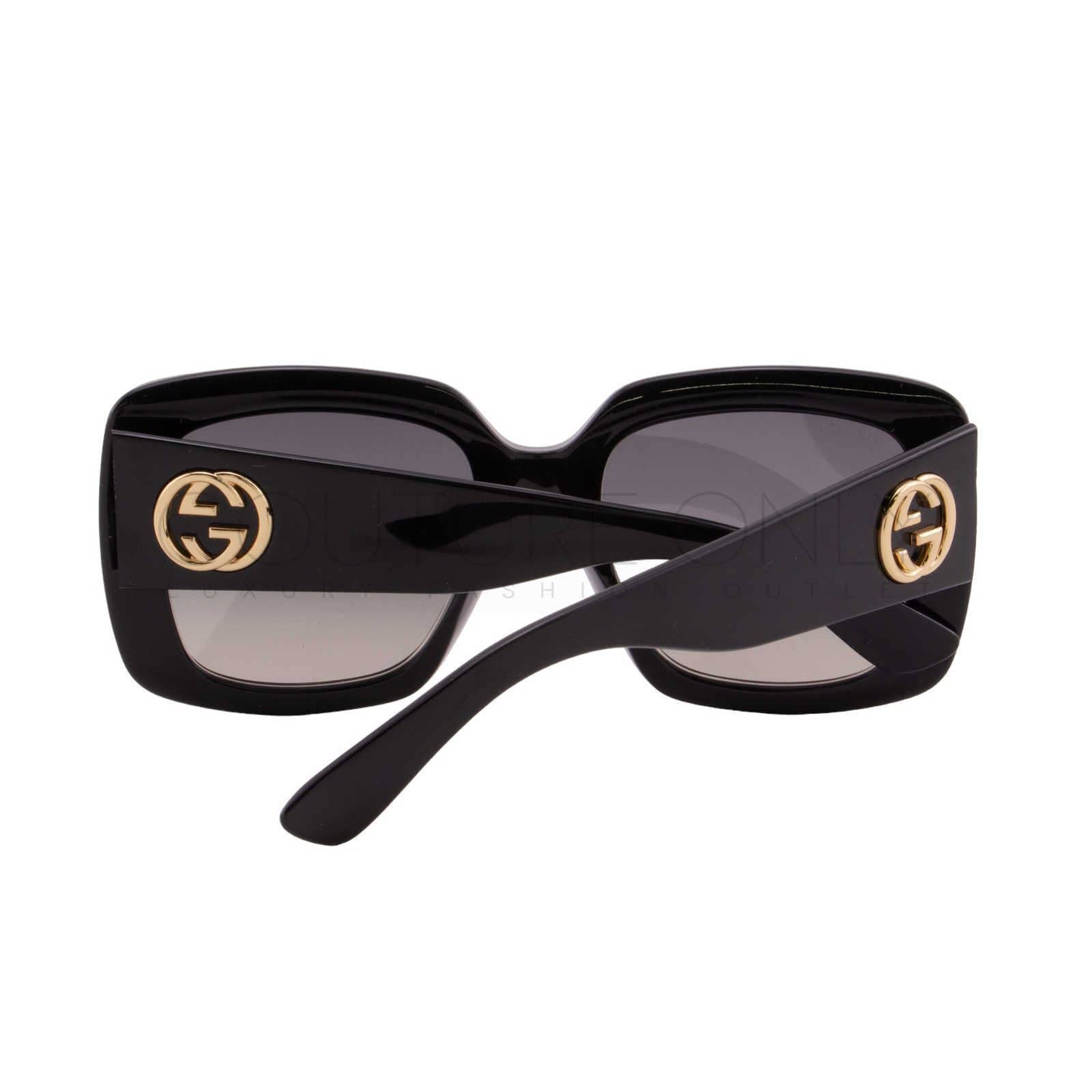 Women Black Oversized Square Sunglasses GG0141SN-001