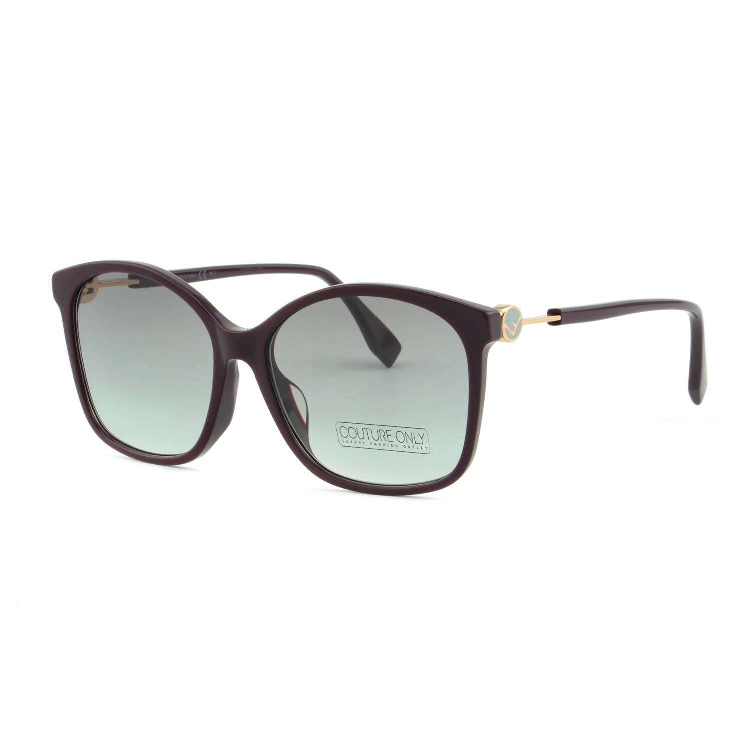 Women Rectangular Burgundy Sunglasses FF0361FS