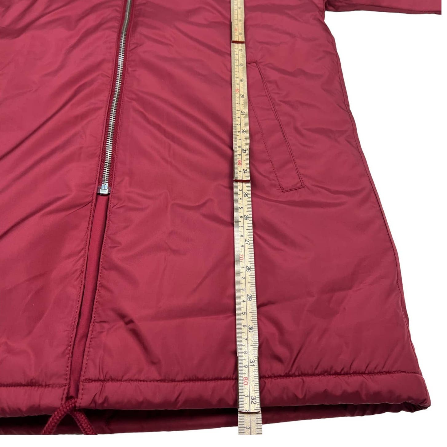 Champion Woman Red Long Jacket US XS Sport Casual Hooded