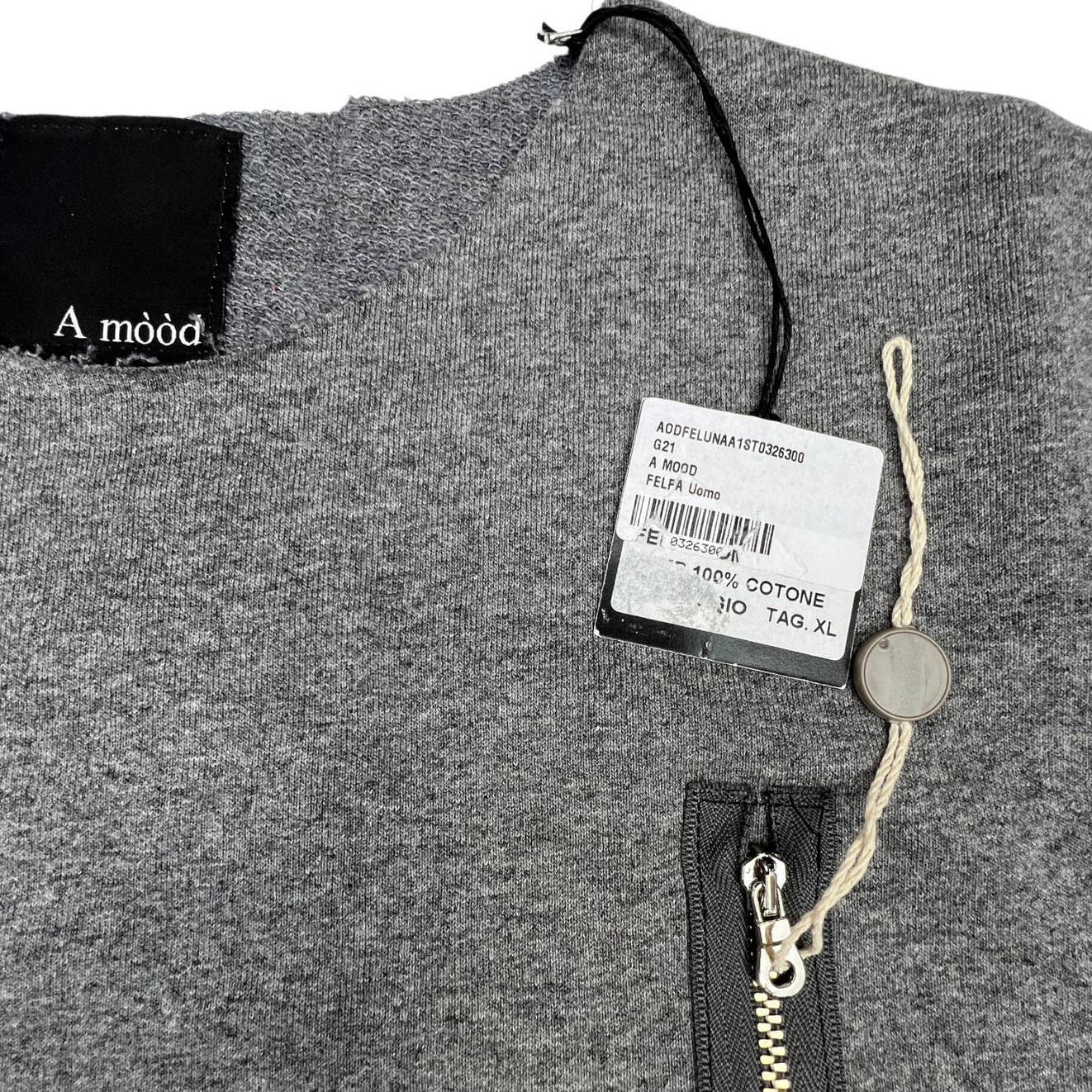 A Mood Women Gray Sweatshirt US XL Crew Neck Long Sleeve
