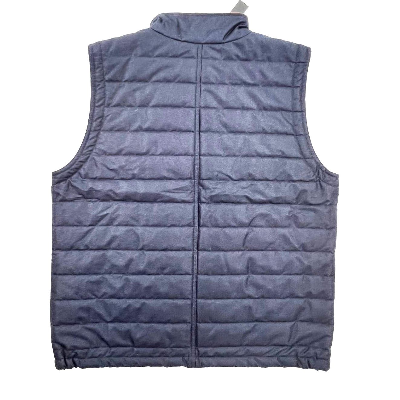 Dylan Gray Men Navy Blue Sleeveless US S Jacket Full-Zip Vest