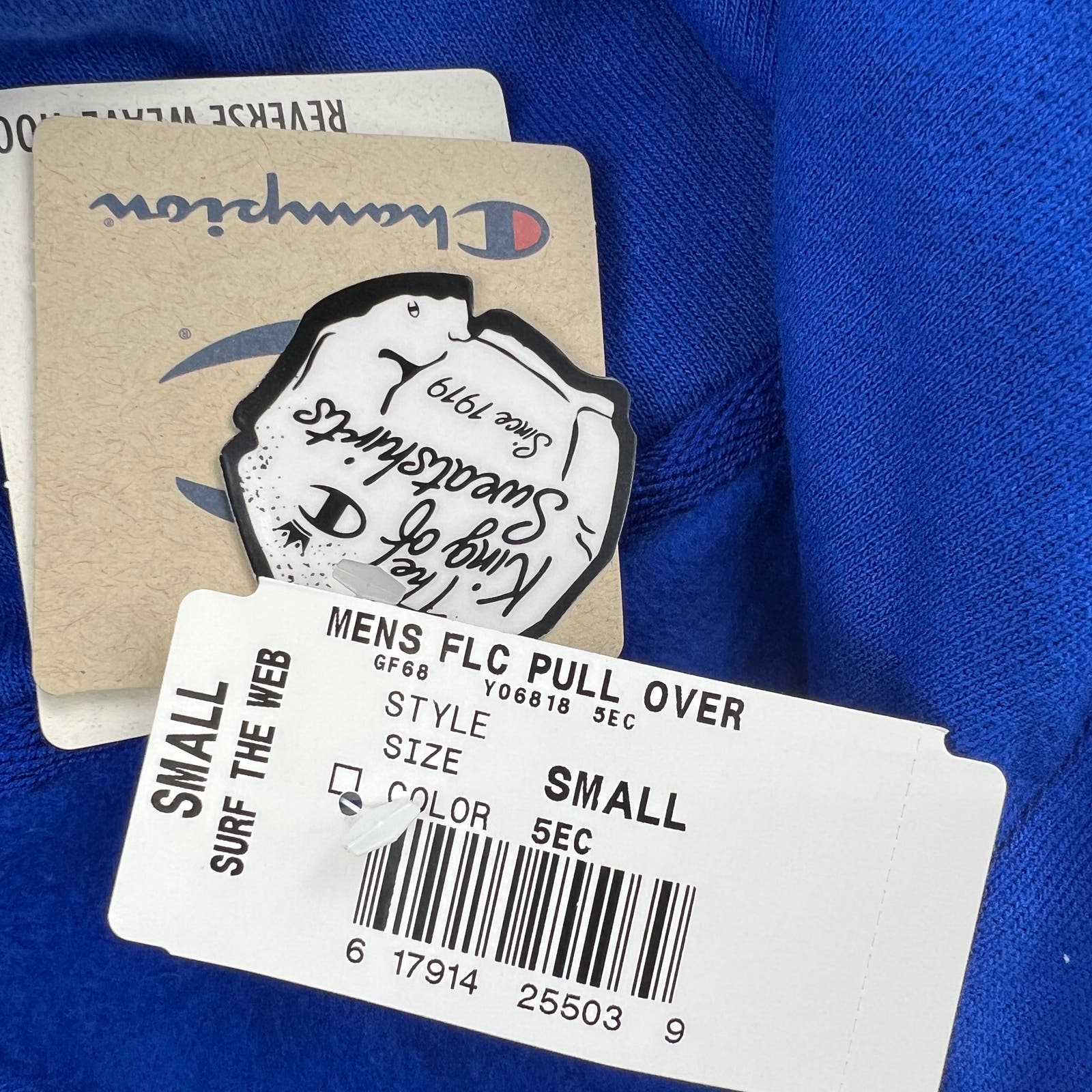 Champion Men Blue Hoody US S Long Sleeve