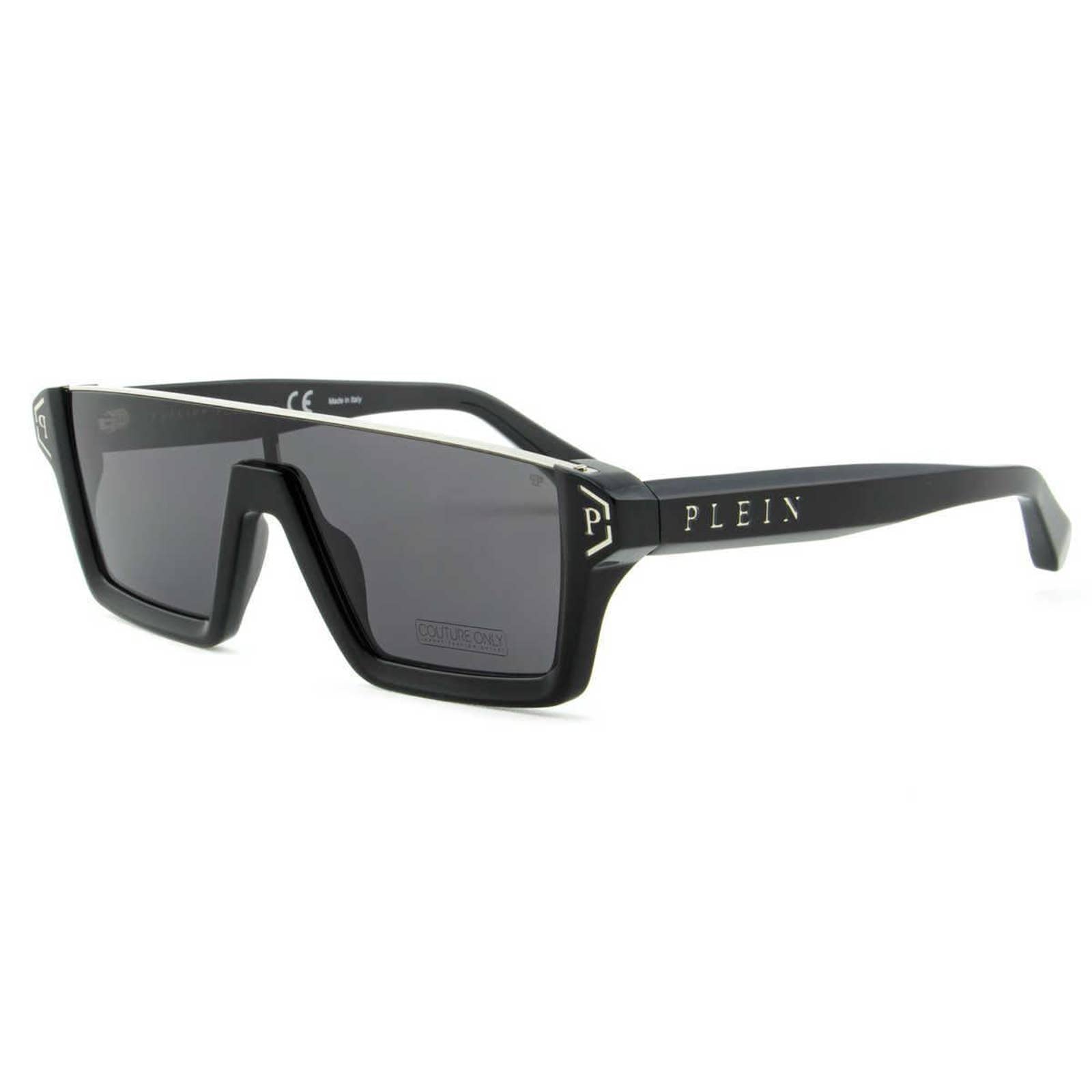 Men Black Square Shield Sunglasses SPP006M-0700