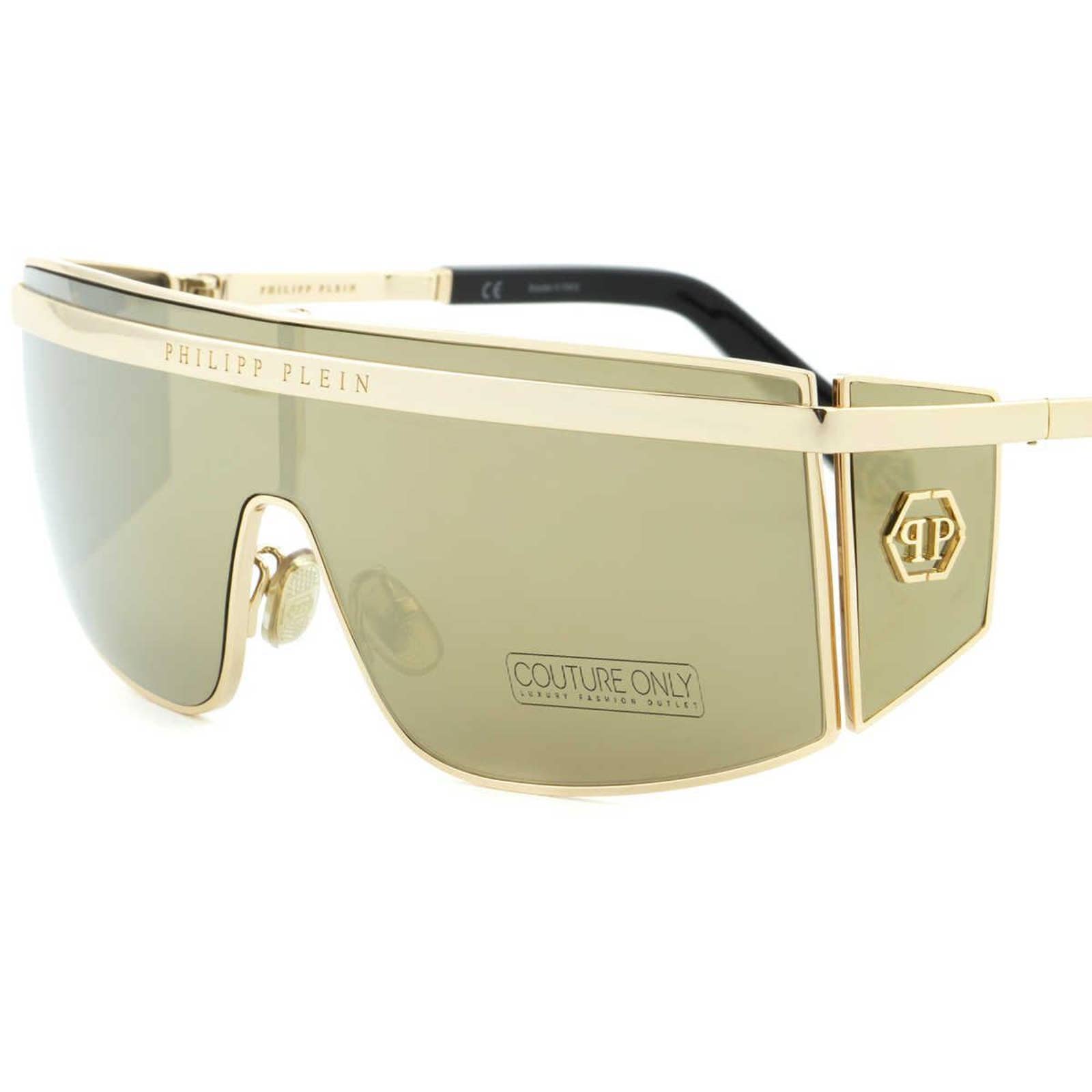 Women Gold Shield Sunglasses SPP013M-300G