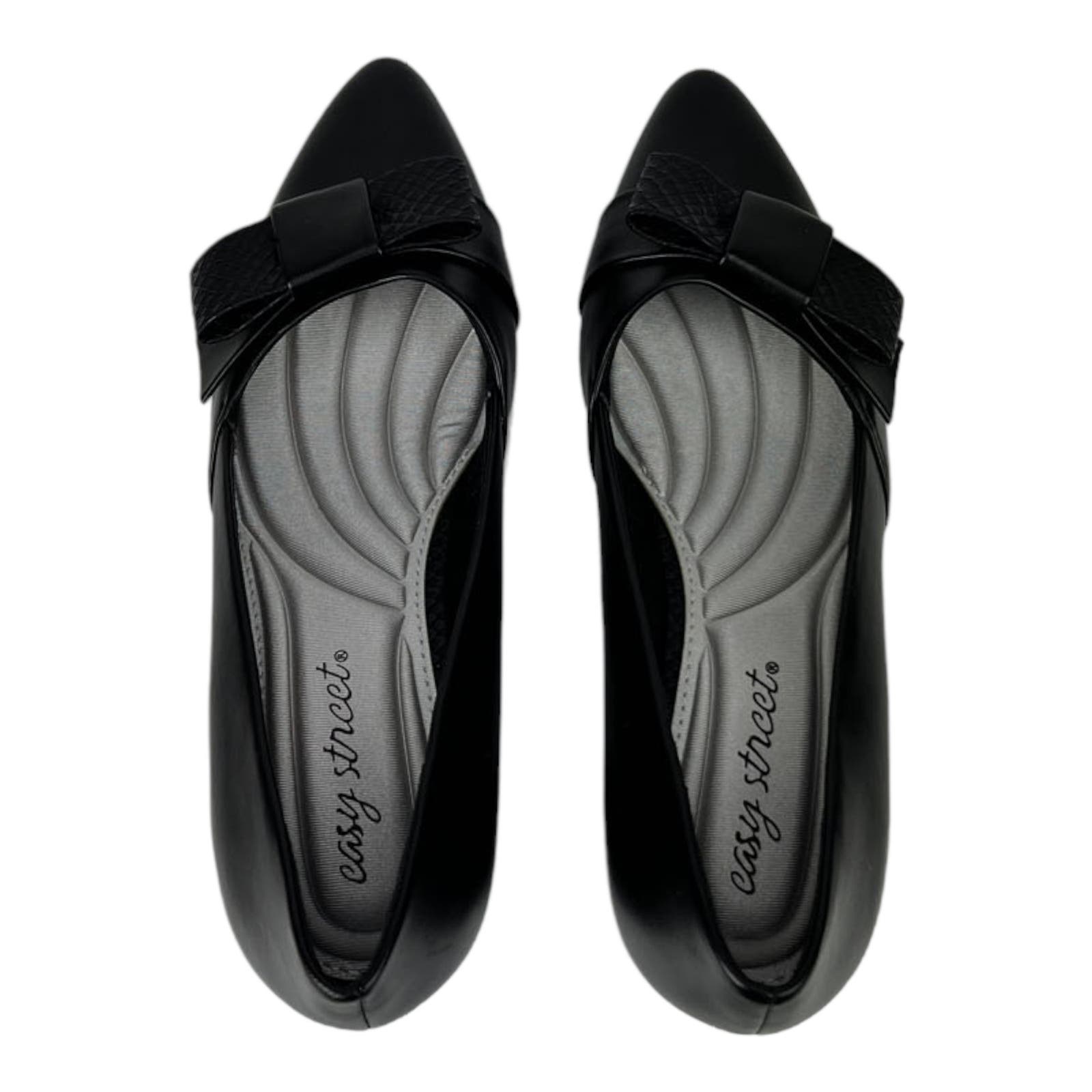 Easy Street Women US 6.5 Black Shoes Pointed toe Slip-on