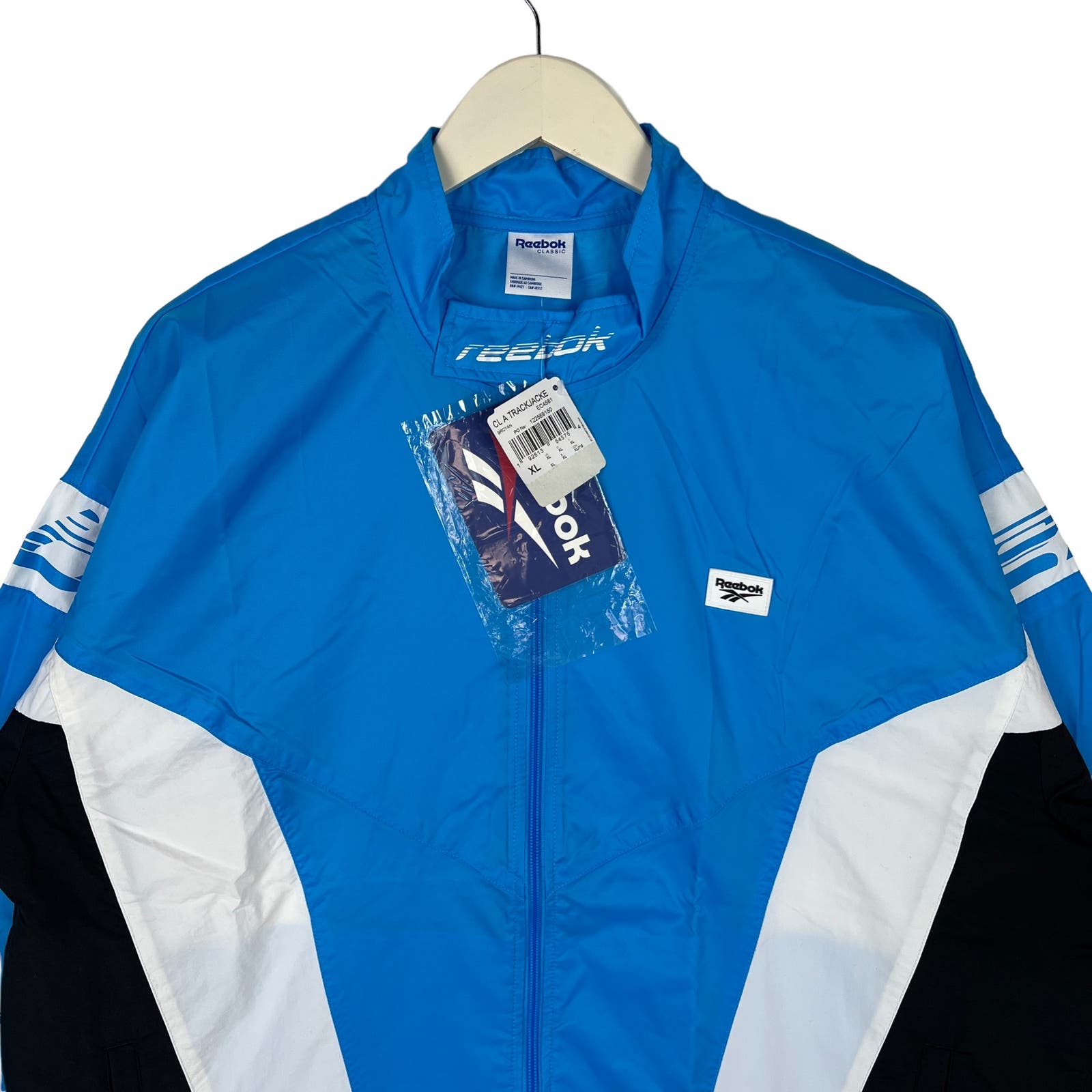 Reebok Classic Men Blue Windbreaker US XL Track Jacket Zip Up