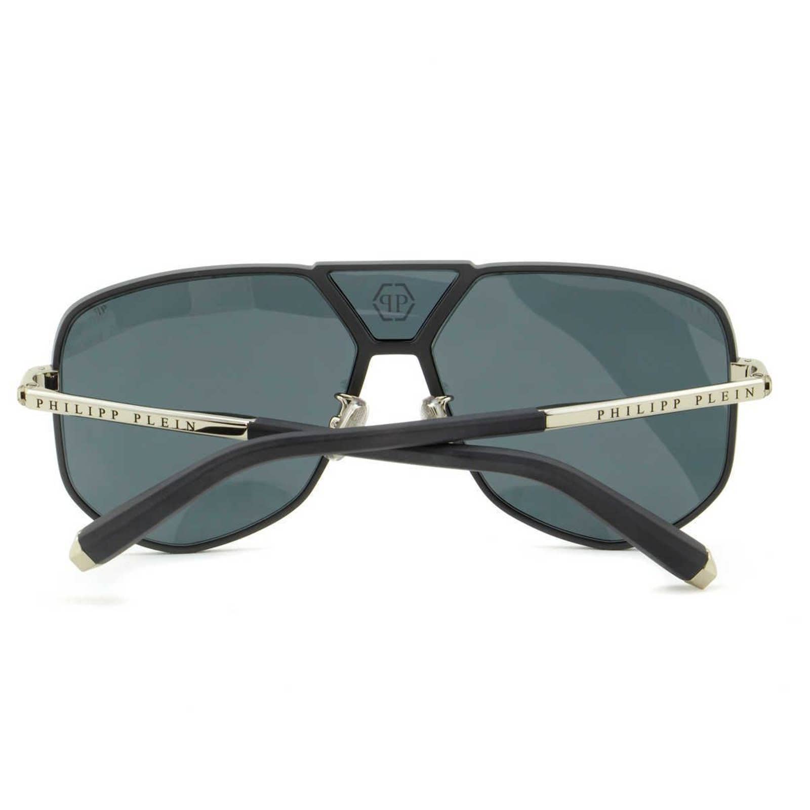 Men Gray Titanium Aviator Sunglasses SPP009M-0H70