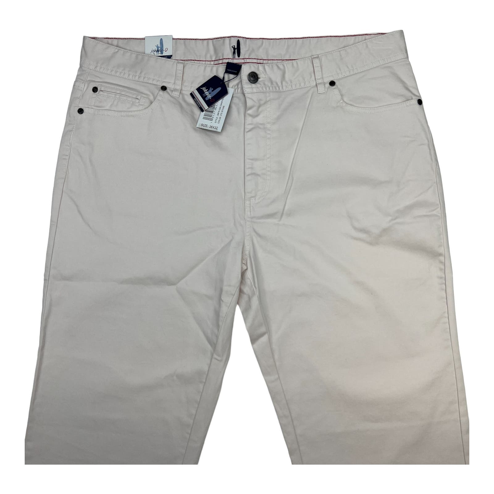 Johnnie-O Sawyer Men Stone White Jeans US 38x32 Slim Fit