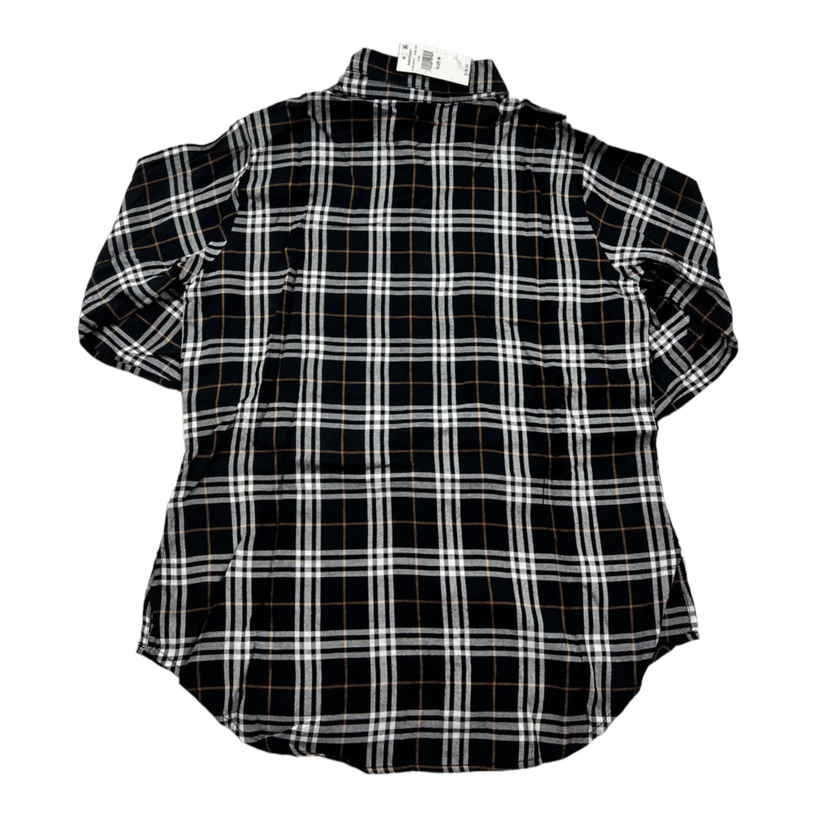 Sanctuary Men Black Plaid Shirt US M Long Sleeve Button Down