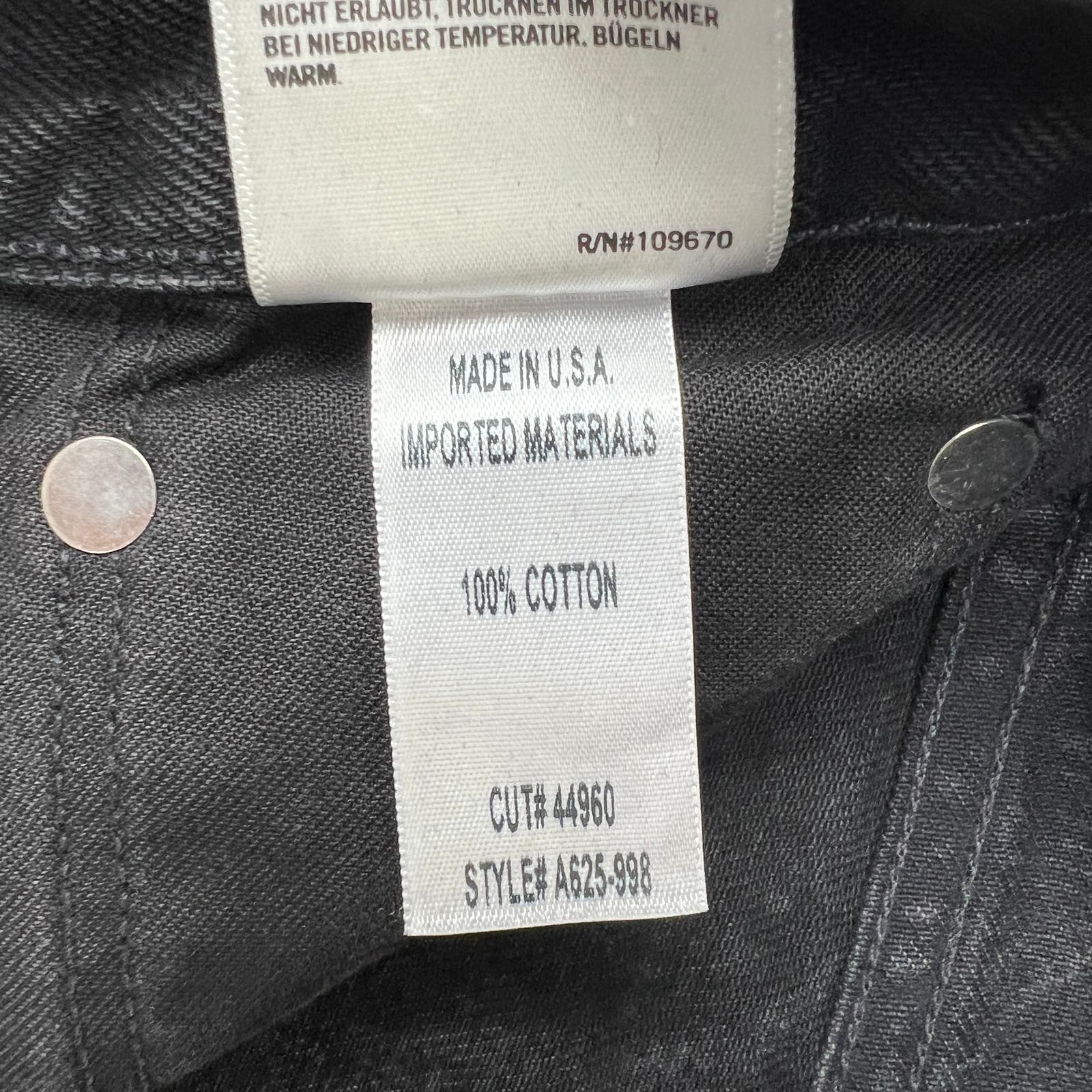 Agolde Men Jeans Tapered US 31 Slim Fit Denim Washed Cotton