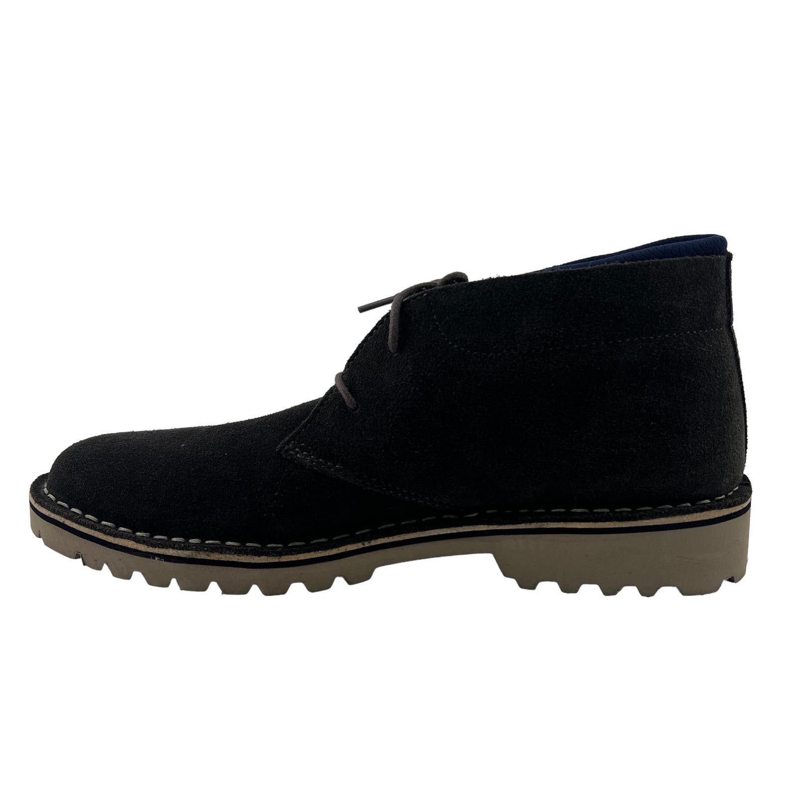 Kenneth Cole Reaction Men 12 US Leather Chukka Boots Dark Grey Shoes