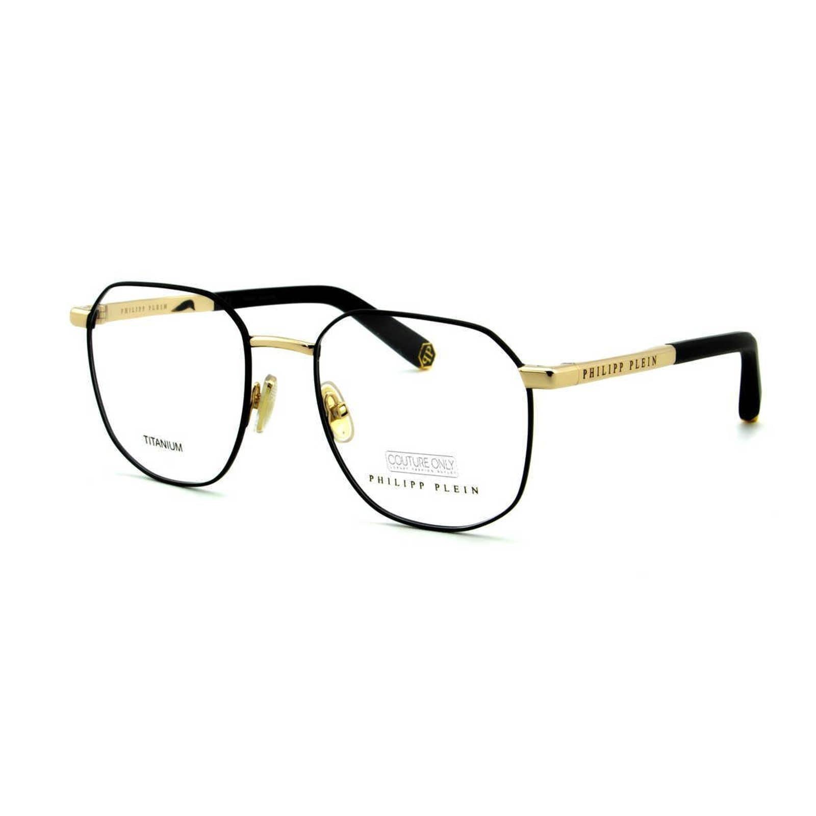 Men Optical Square Black Gold Titanium VPP020M-0302