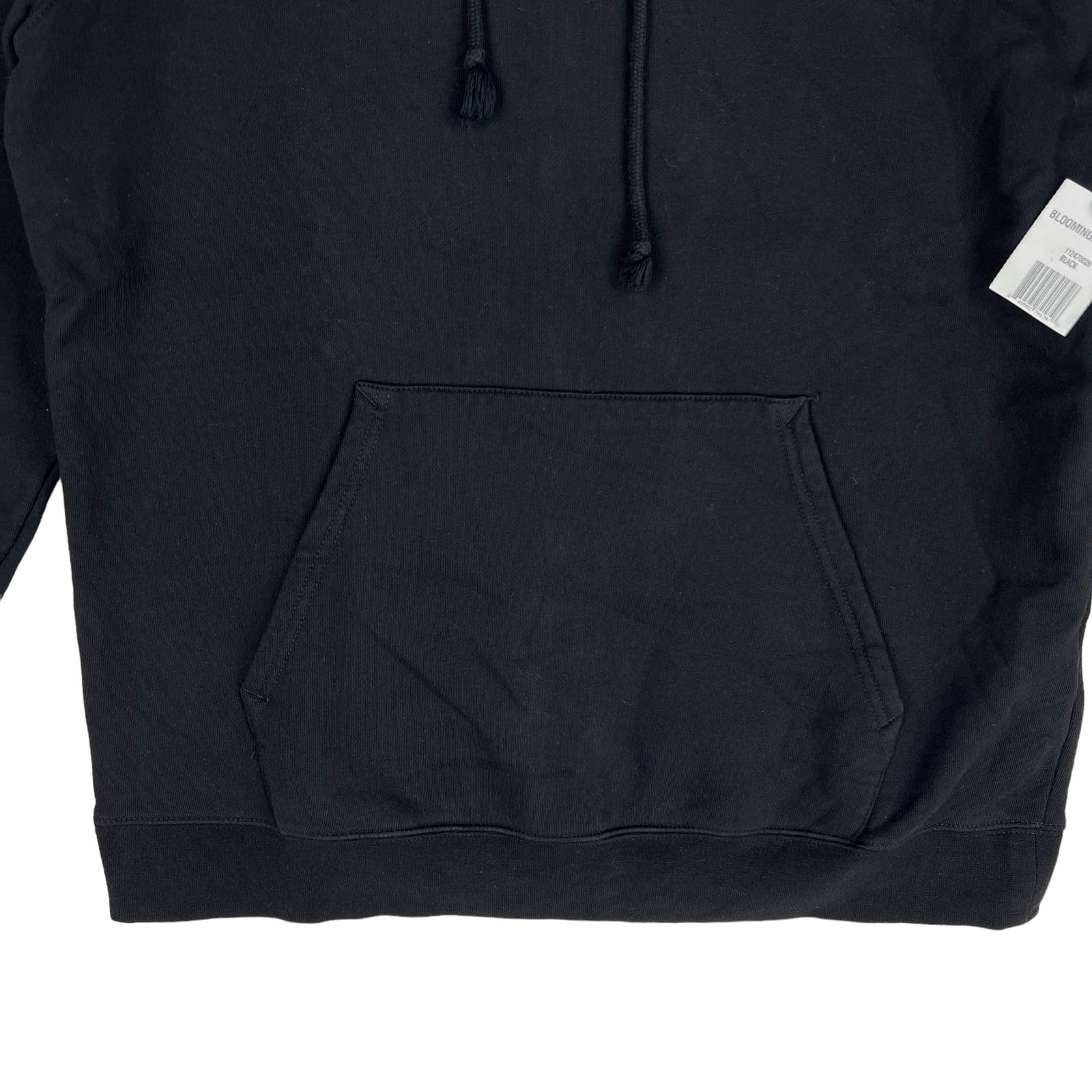 Hudson Authentic Men Black Hoodie US S Long Sleeve Pullover 100% Cotton