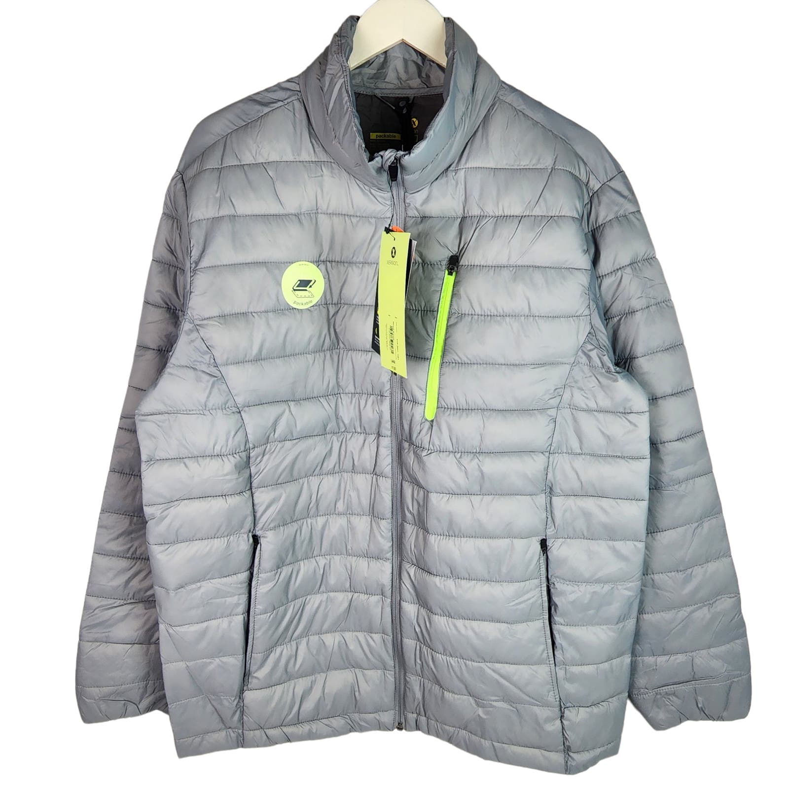 Xersion Men Puffer Winter Lightweight Jacket US L Water Wind Resistant