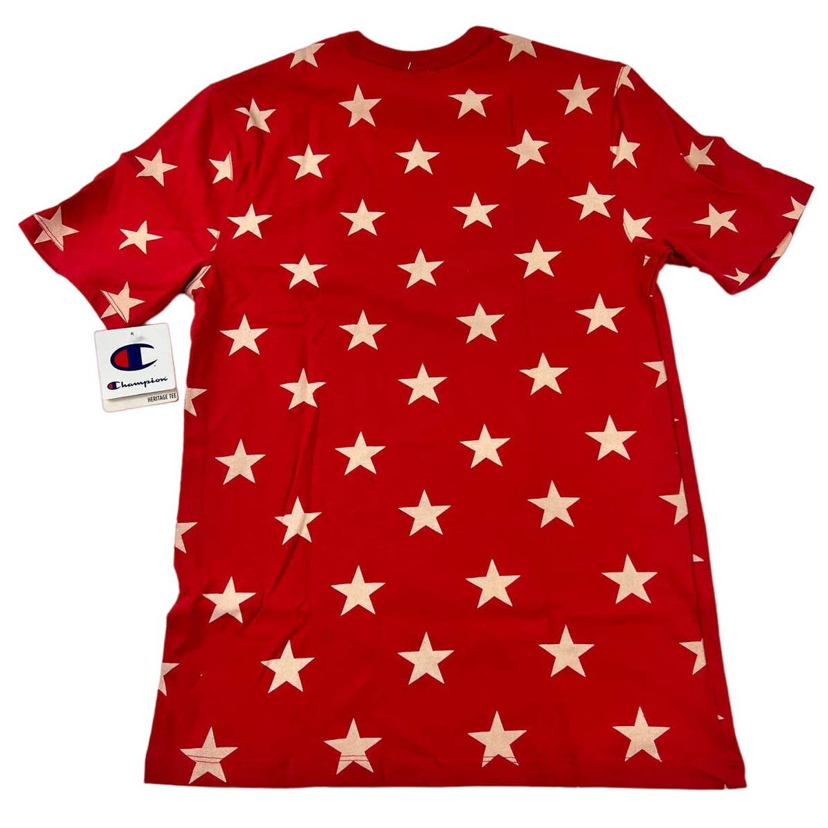 Champion Men Red T-Shirt US S Heritage Cotton Tee