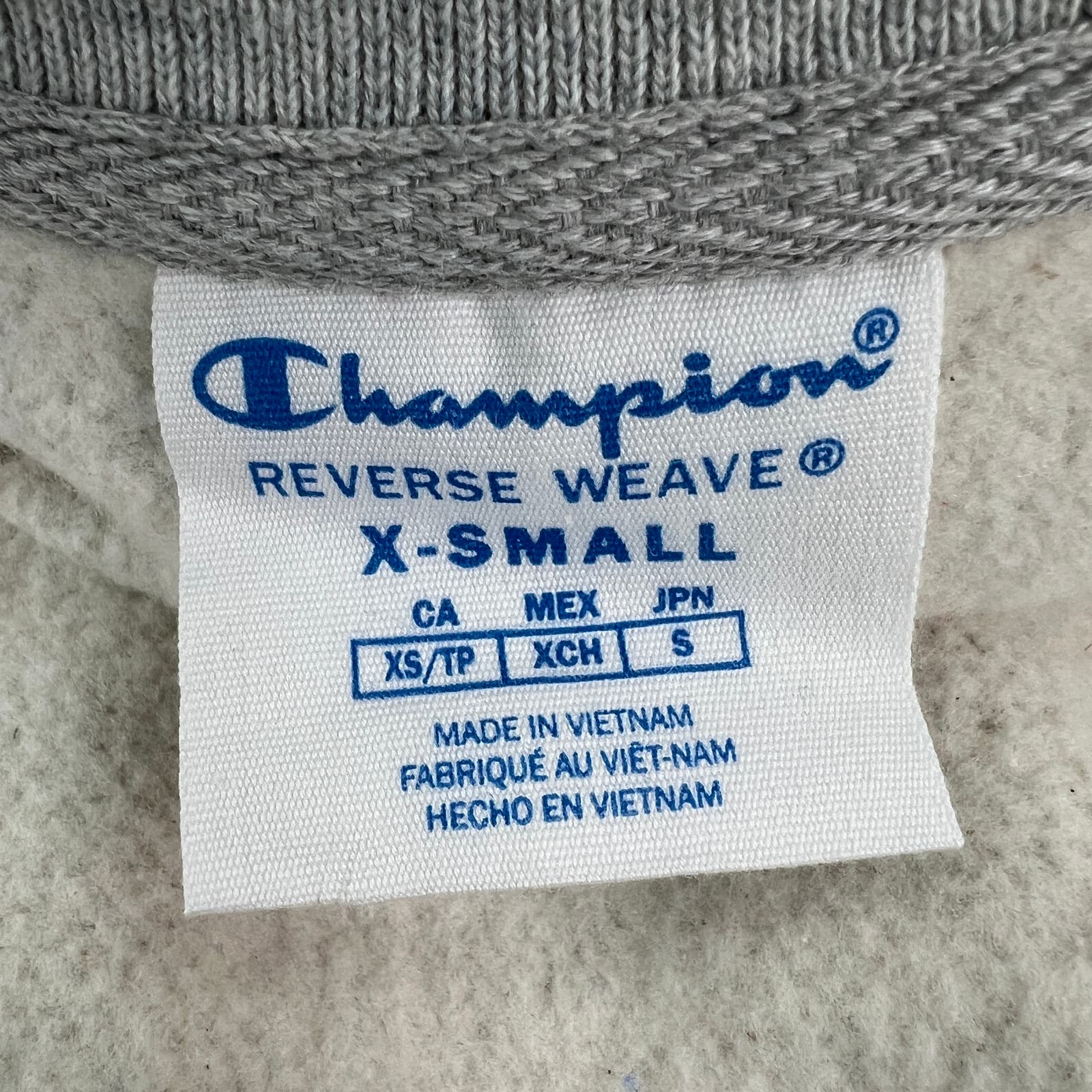 Champion Men Grey Full Zip Track Jacket US XS Reverse Weave Colorblock