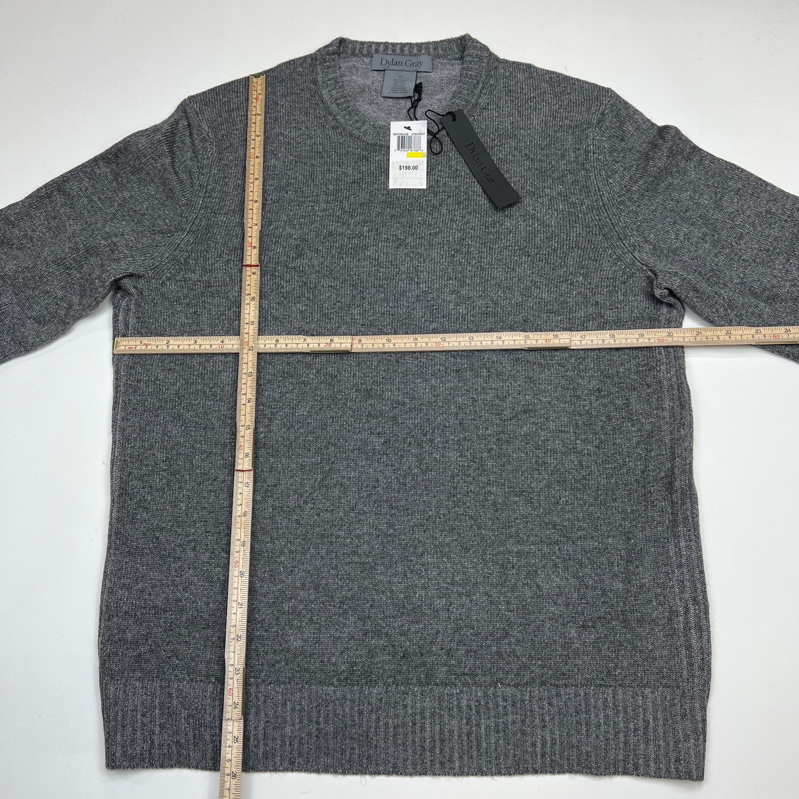 Dylan Gray Men Crewneck Wool US M Cashmere Sweatshirt