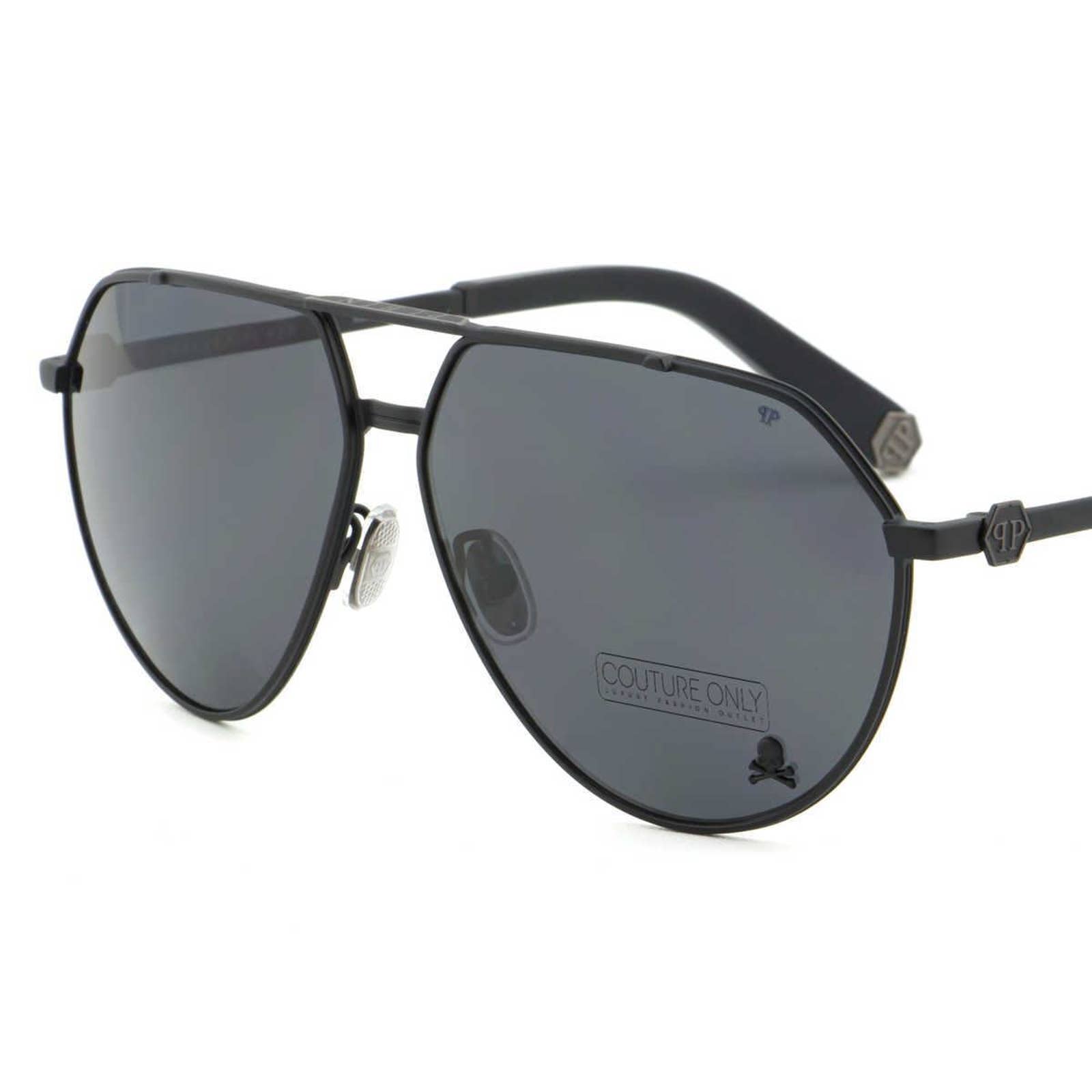 Skull Men Aviator Gunmetal Sunglasses SPP007M-531P