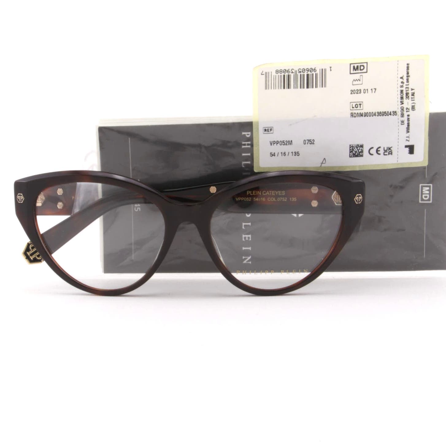 Women Designer Glasses VPP052-0752 Havana Brown Cat-Eye Optical Frame