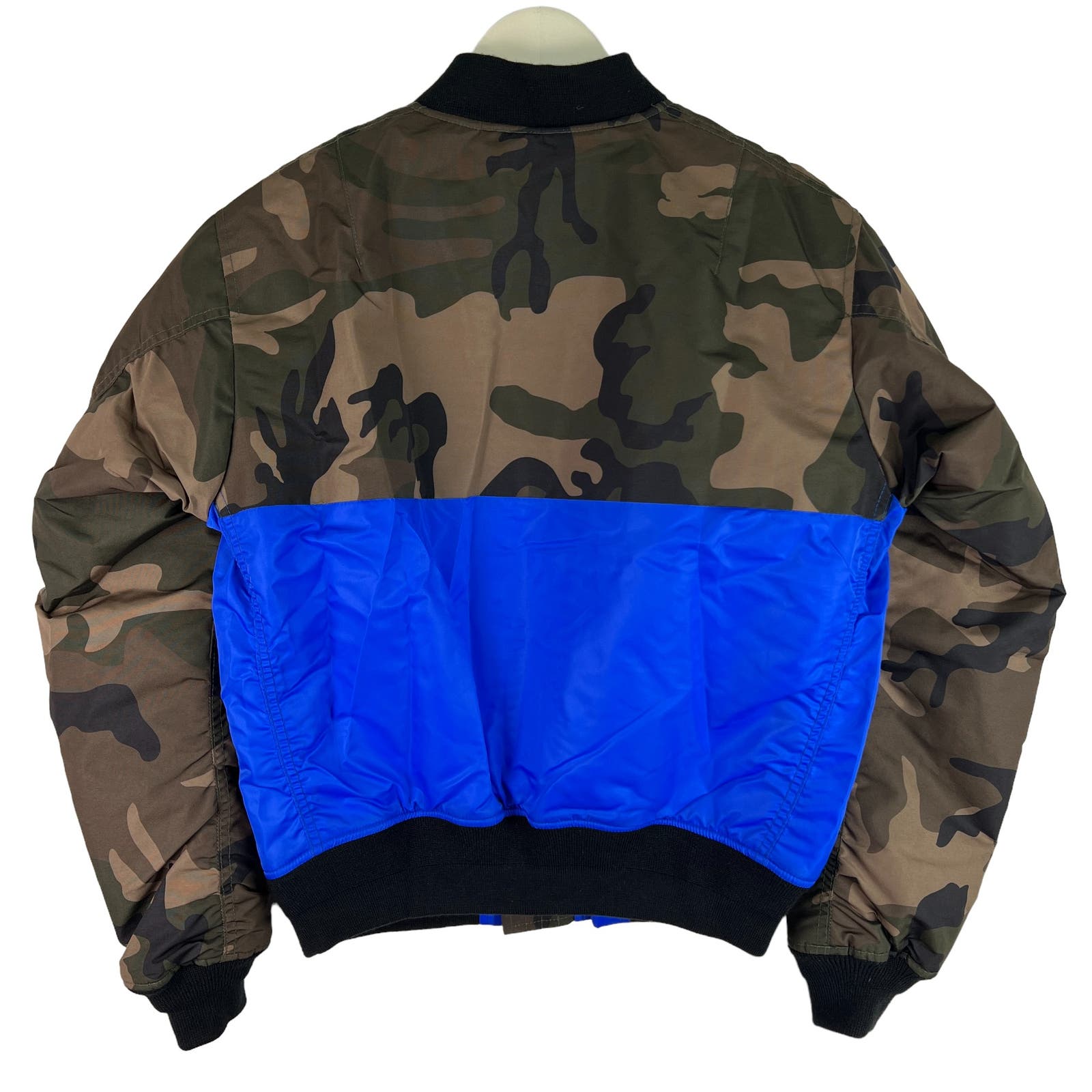Avirex Men Camo Bomber Jacket US S Military Olive Flight Garment
