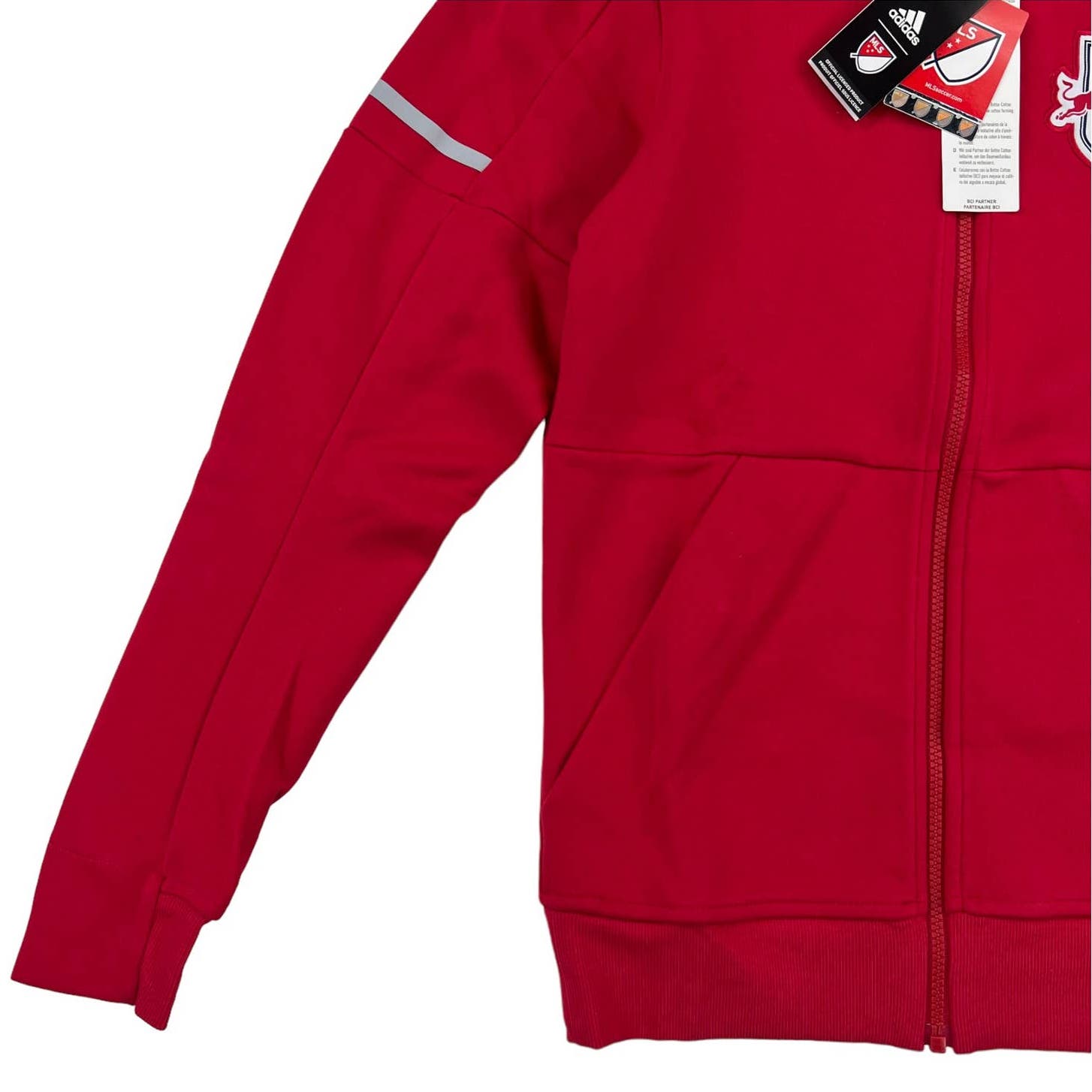 Adidas Red Bull Men Red Jacket US XS Full Zip Long Sleeve Hoodie