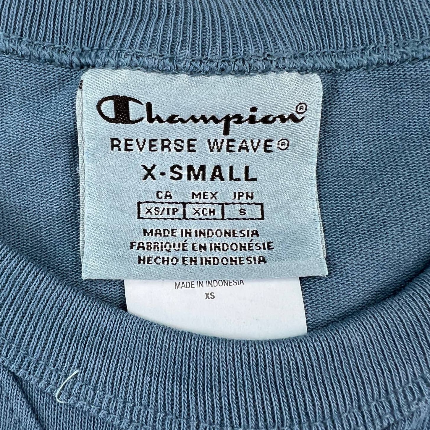 Champion Men Blue T-Shirt Crew Neck Short Sleeve US XS