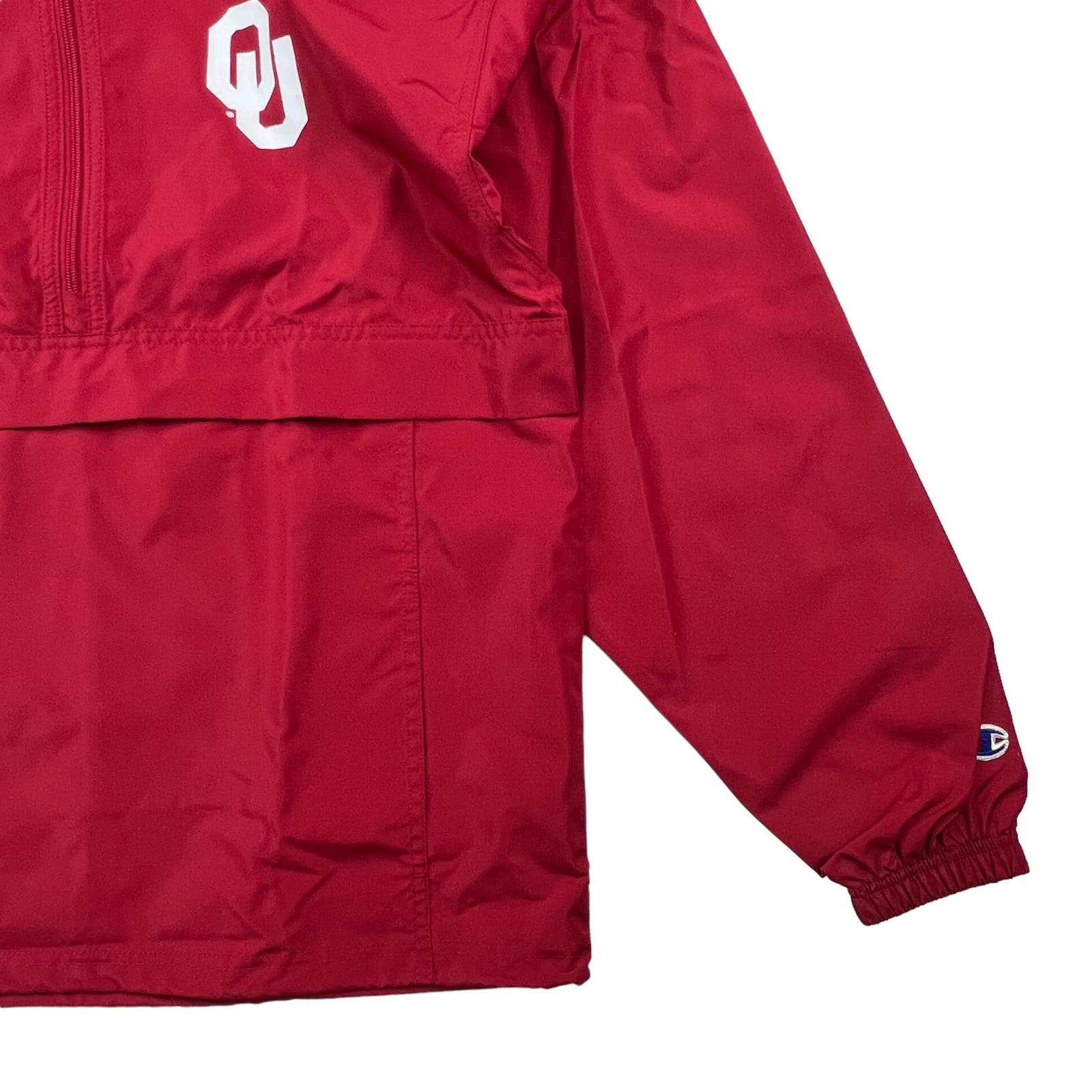 Champion Men Red Packable Jacket US S Lightweight Hooded Windbreaker