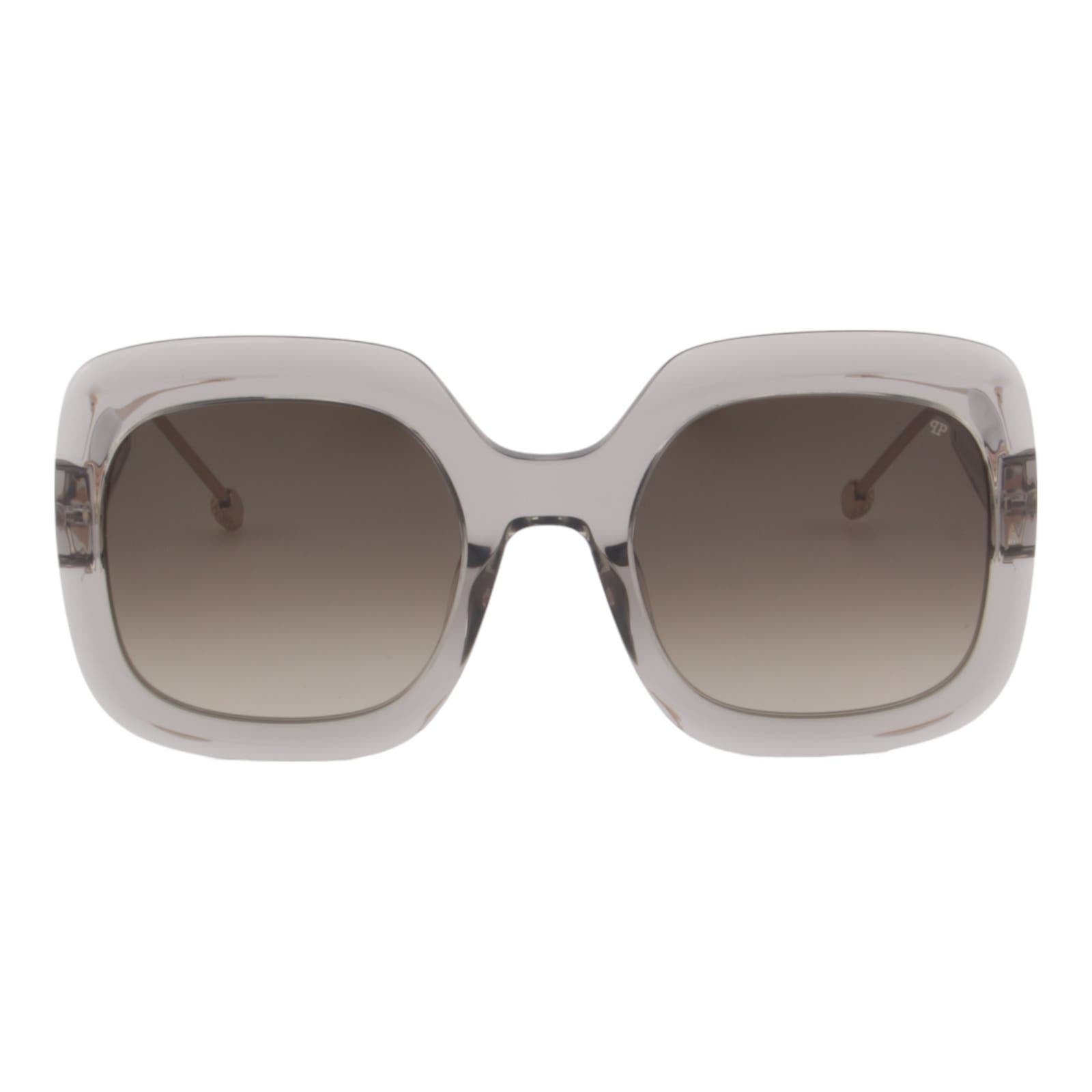 Women Designer Sunglasses SPP065S-03GU Oversized Square Transparent Frame