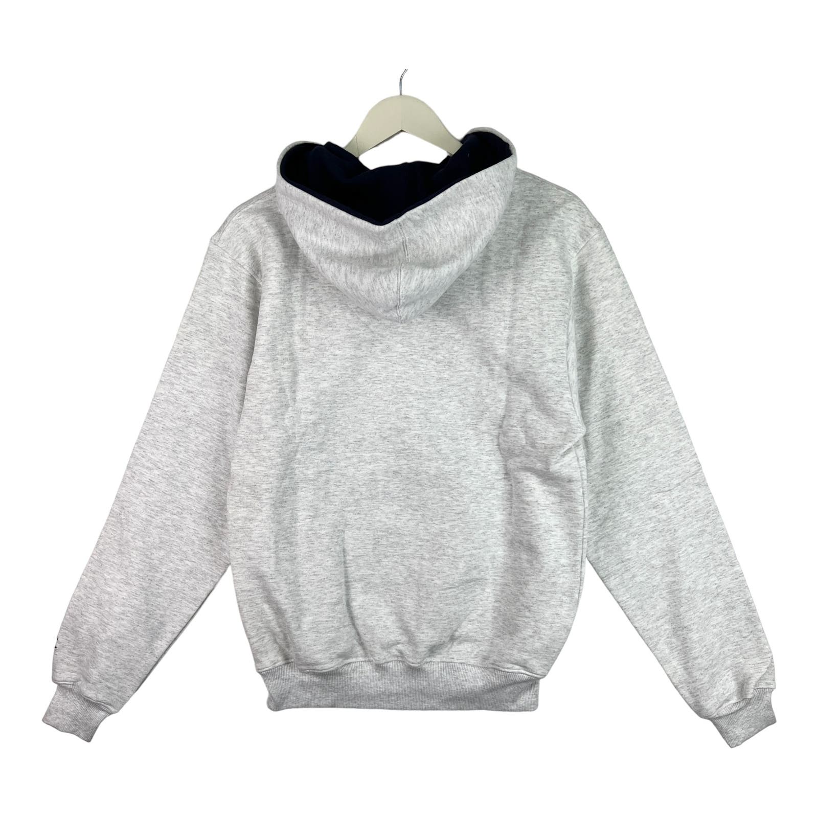 Champion Men Grey Hoodie US XXL Printed Long Sleeve Sport Casual