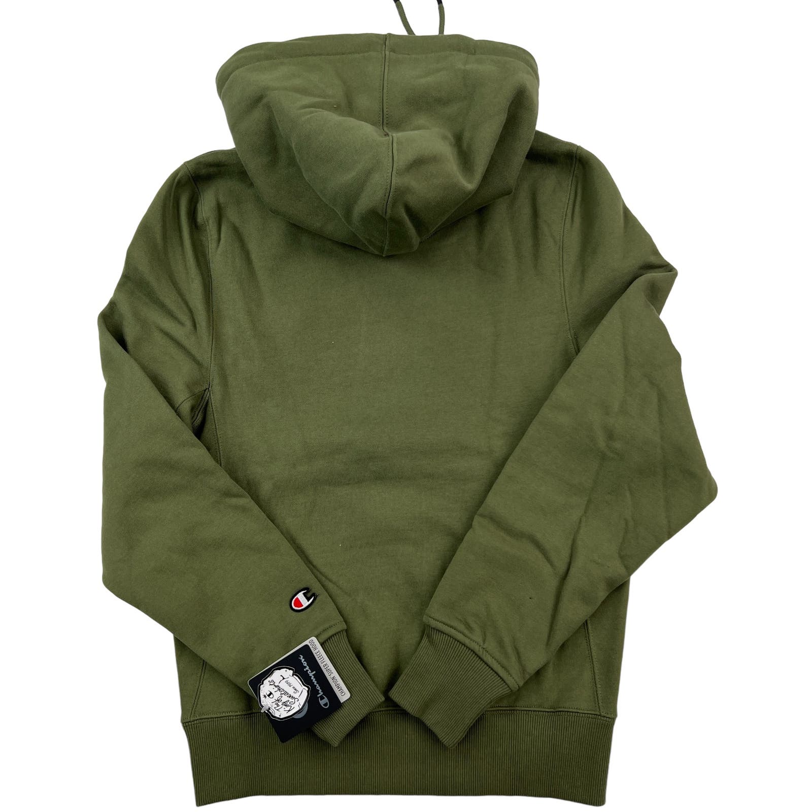 Champion Men Olive Hood US XS Super Fleece Activewear