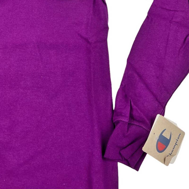 Champion Men Purple T-Shirt US XS Issue Long Sleeve Tee