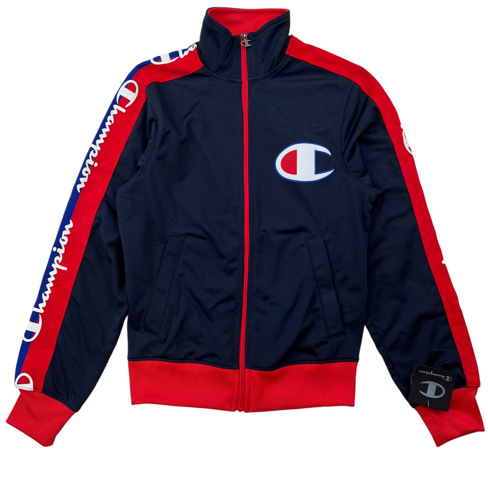 Champion Men US XS Navy Blue Full Zip Jacket