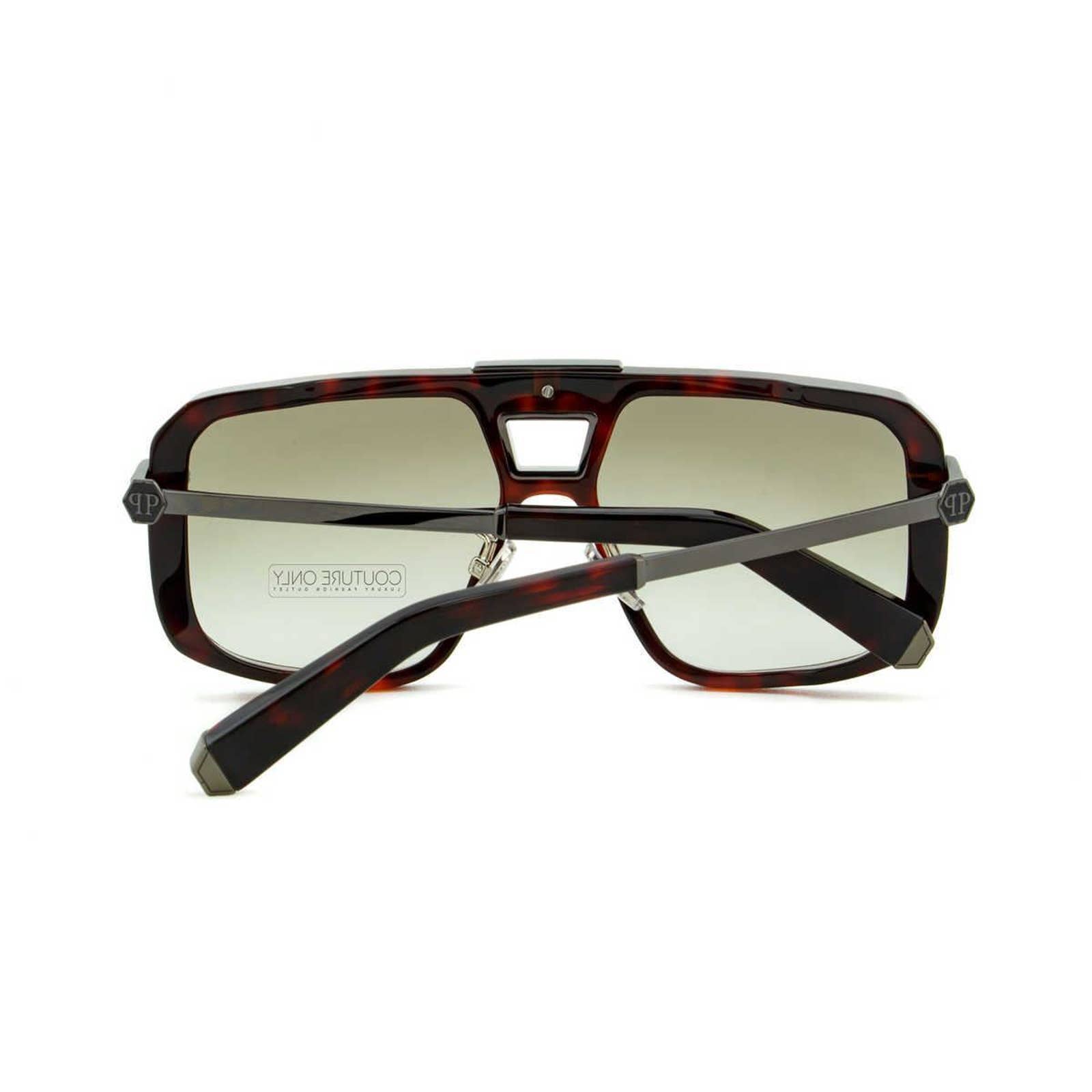 Men Square Shield Havana Brown Sunglasses SPP008M-0777