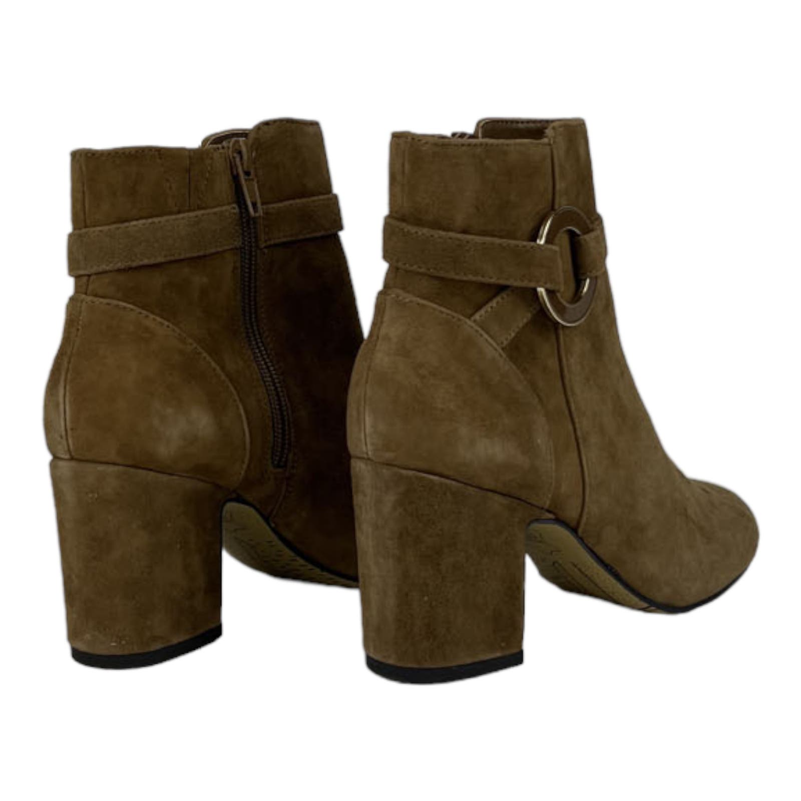 Bella Vita Women US 5.5 Brown Suede Block Heel Ankle Boots
