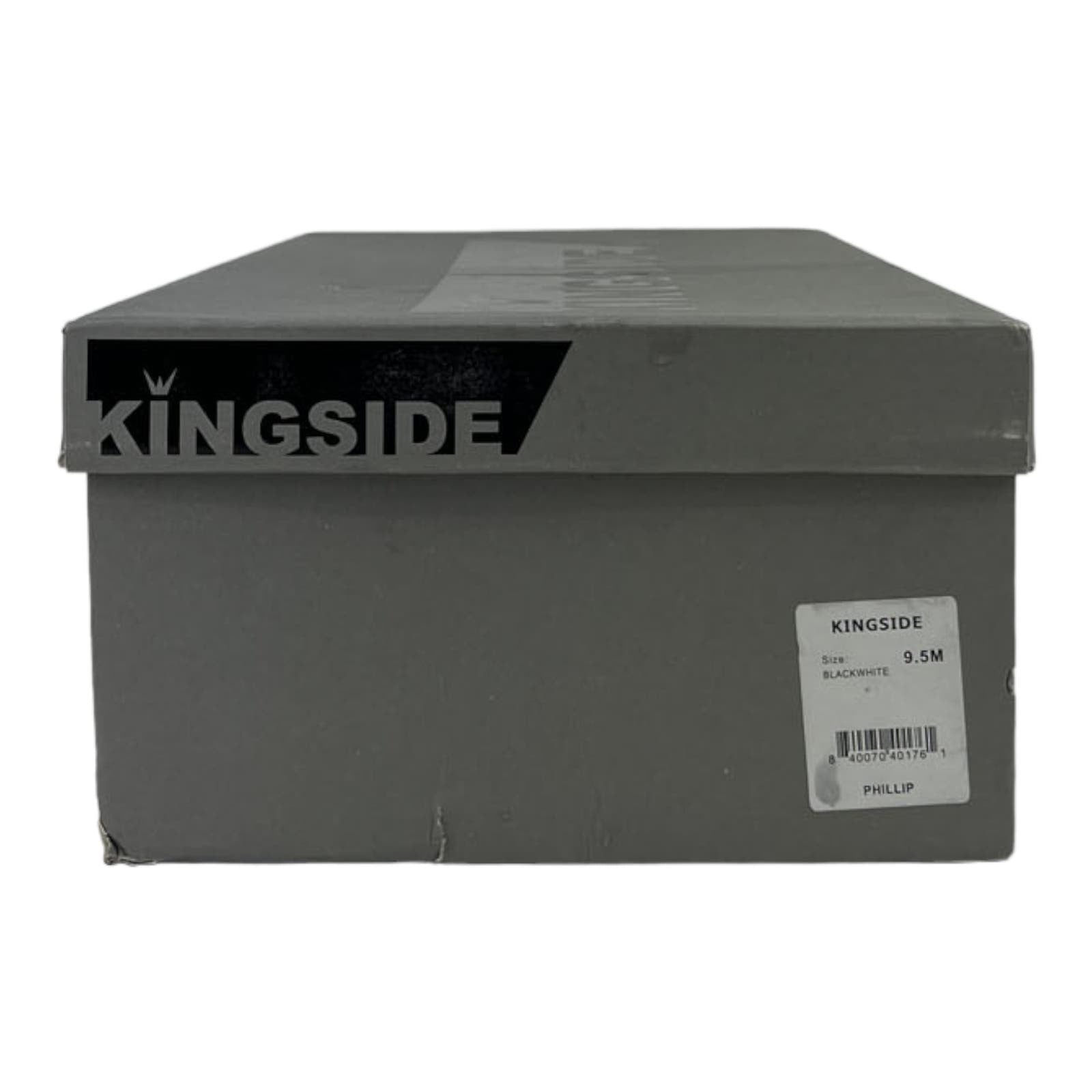 Kingside Men US 9.5 Phillip Black White Athletic Tetoron Laces Moc-Toe Shoes