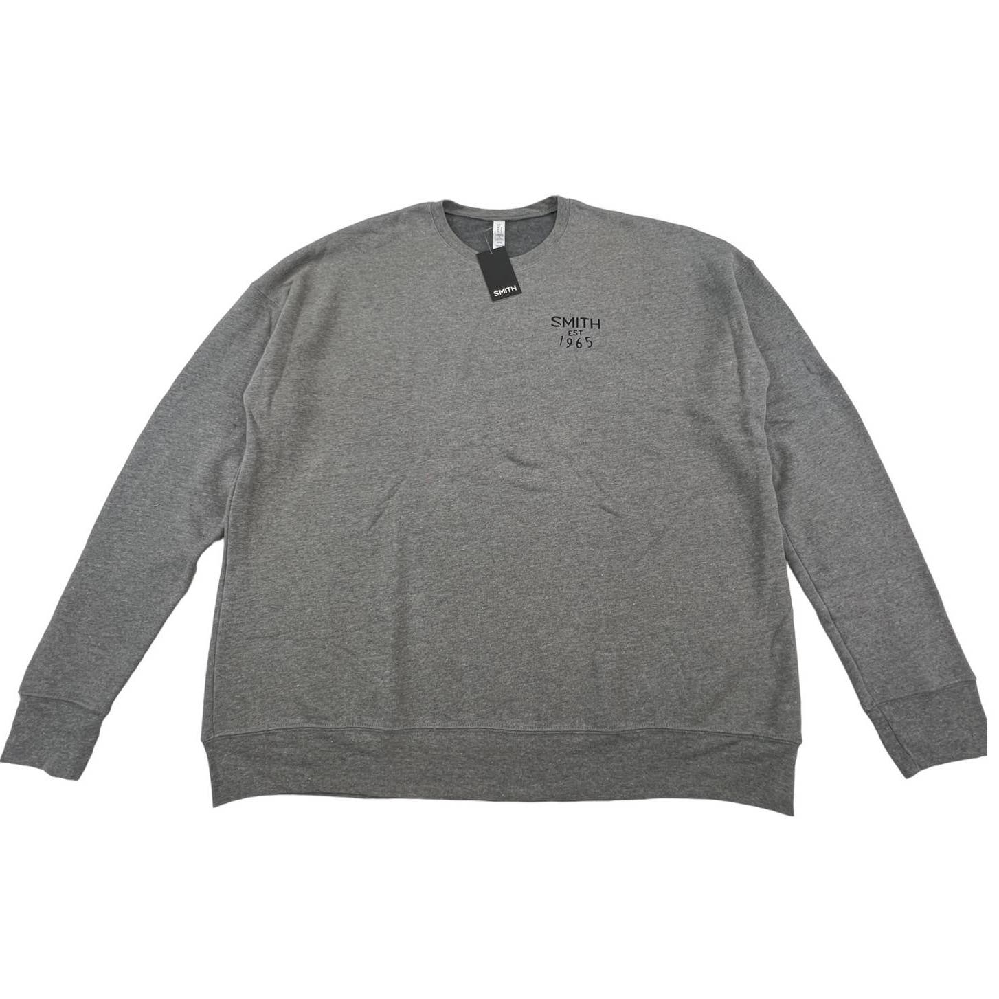 Smith Men Gray Sweatshirt US XL Crew Neck Pullover Long Sleeve
