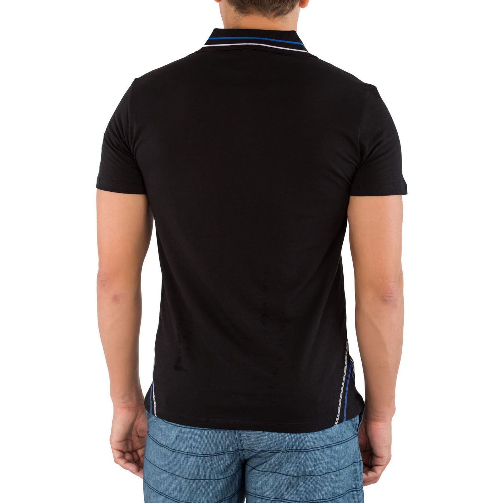 Just Cavalli Men Polo T-Shirt US XS Black Collar Cotton