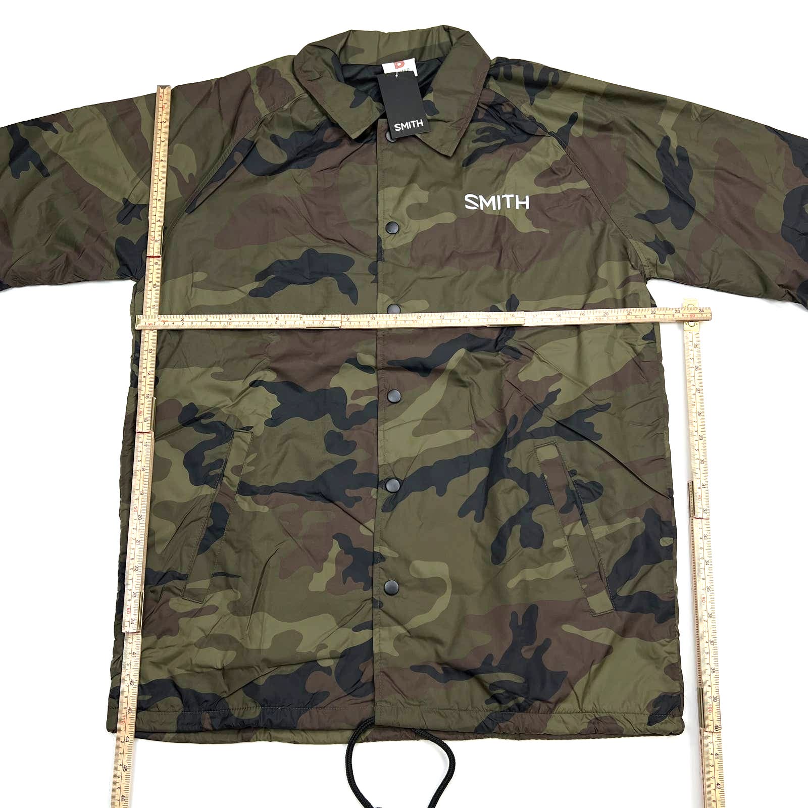 Smith Men Coaches Jacket US L Olive Camo Windbreaker Beimar